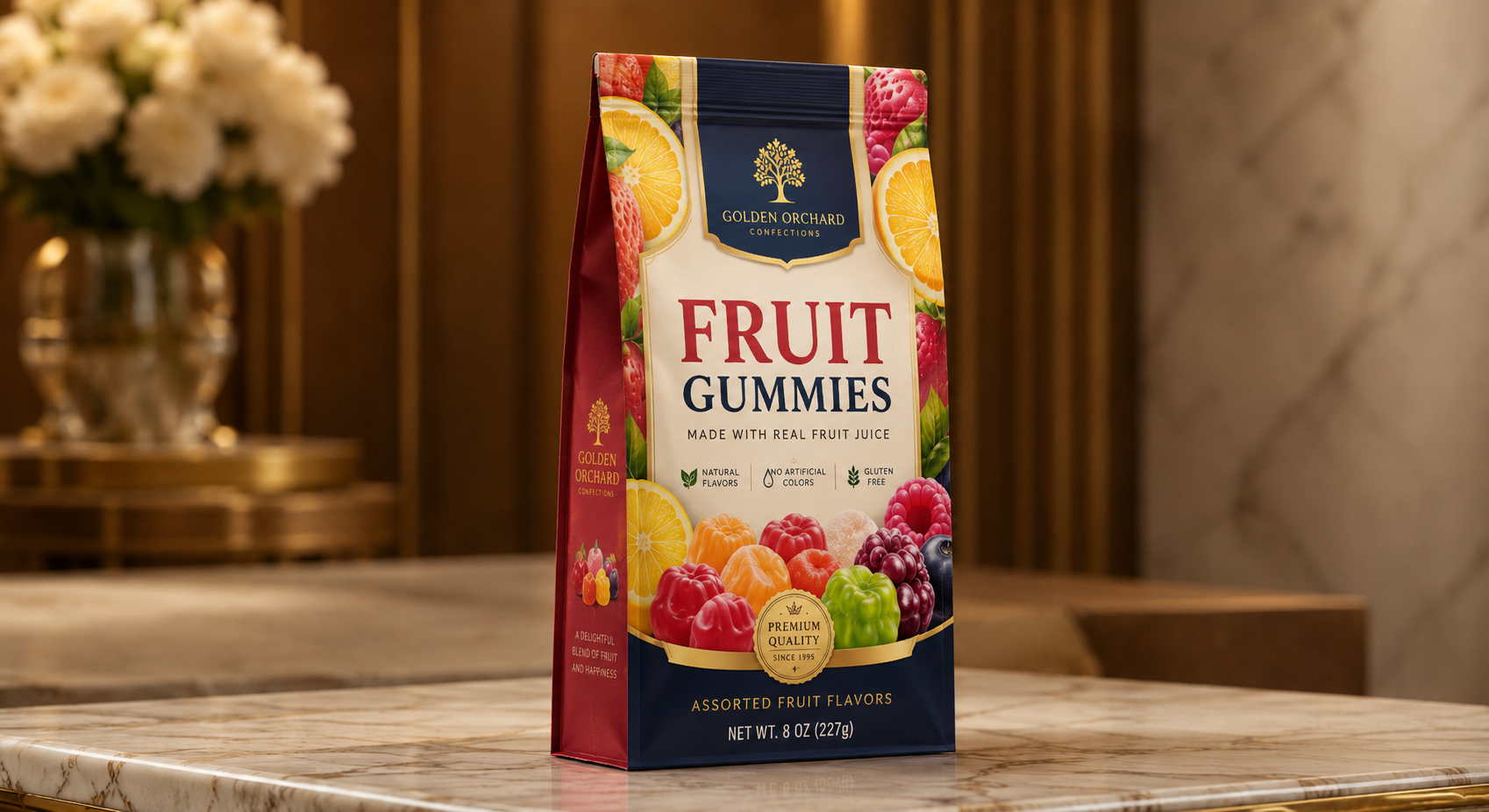 Custom candy packaging pouch samples