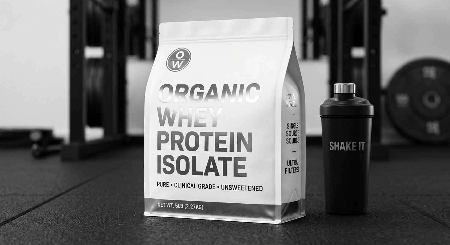 Custom protein powder packaging pouch samples