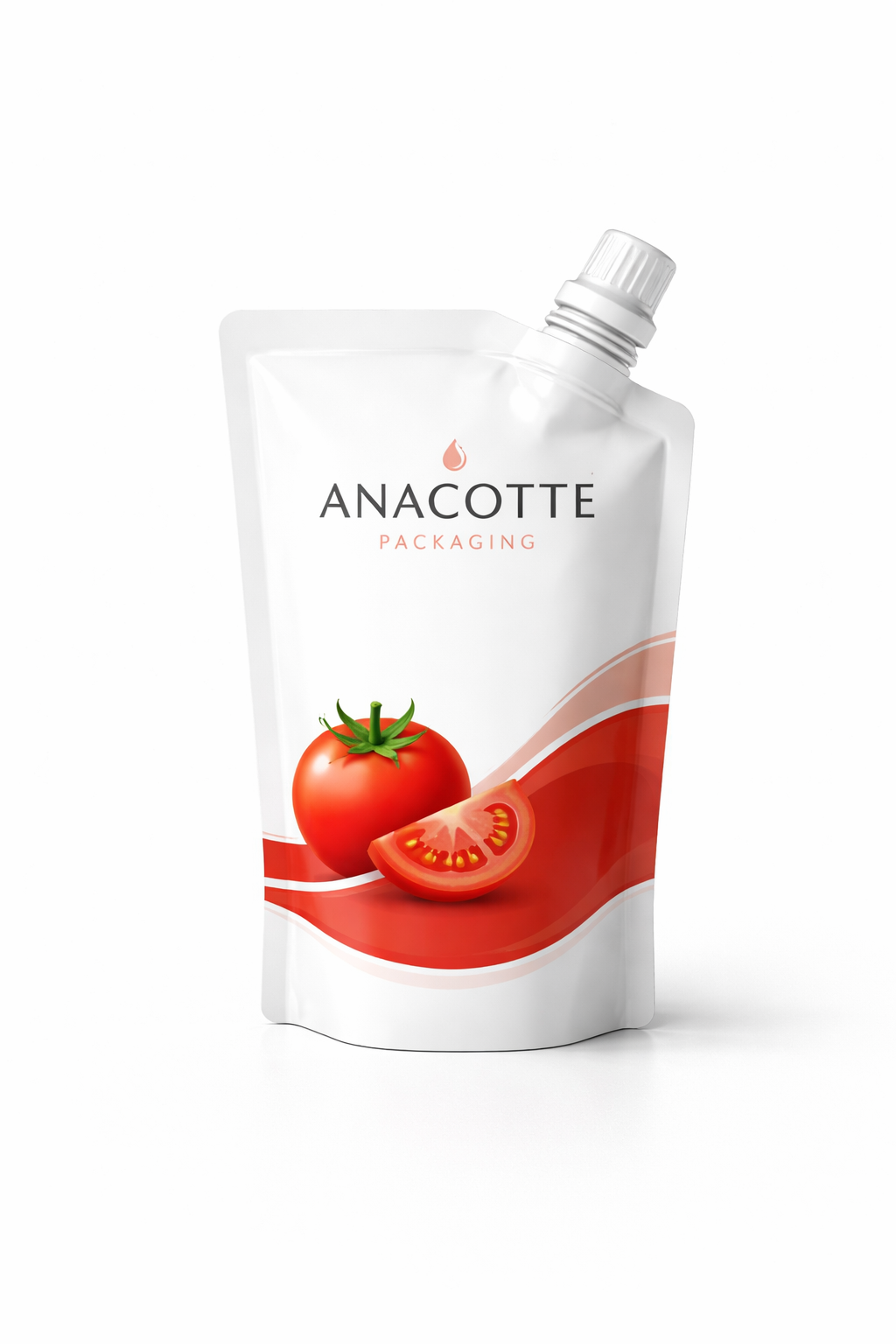 Custom sauce and condiment spout pouch packaging
