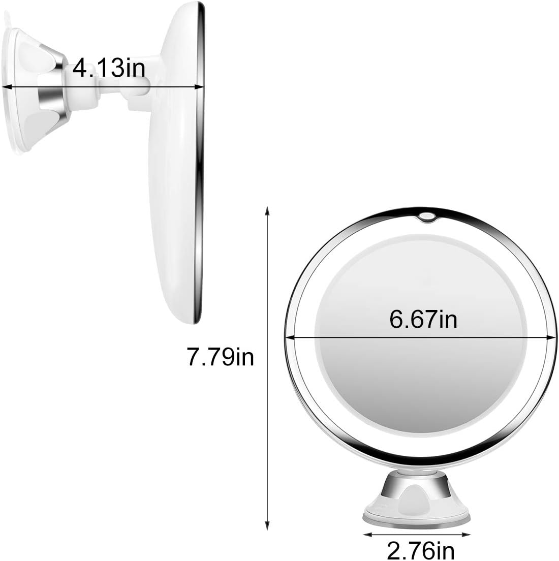 10x magnifying mirror measurement