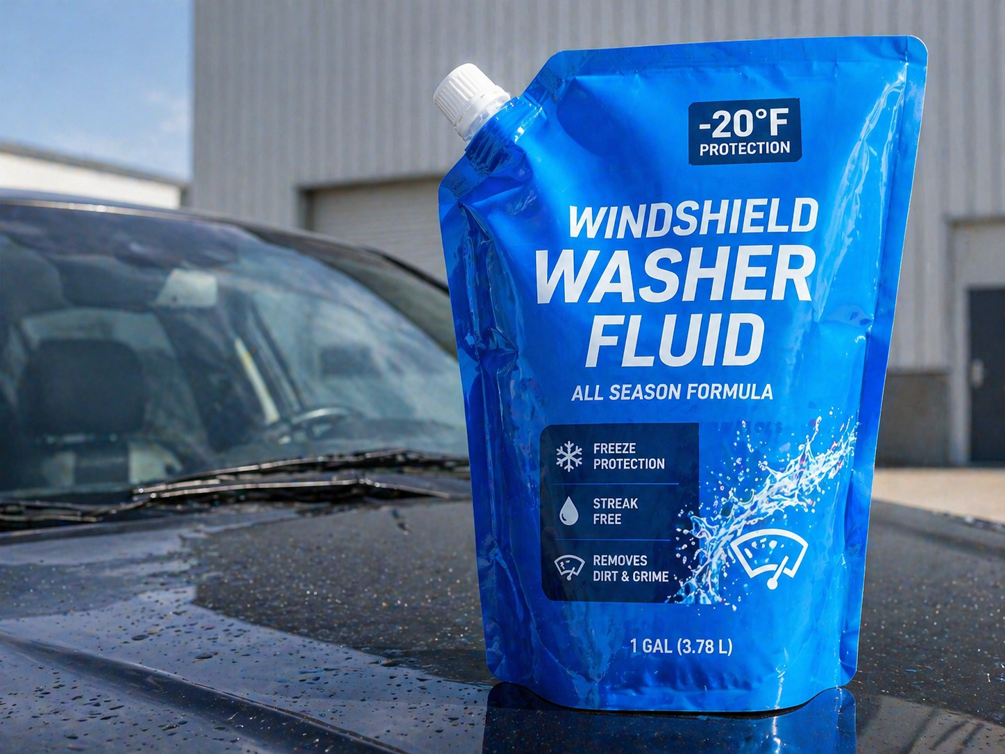 Windshield Washer Fluid Pouch | Heavy-Duty Automotive Bag