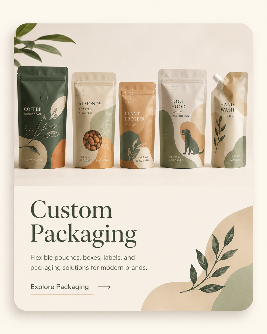 Custom pouch packaging