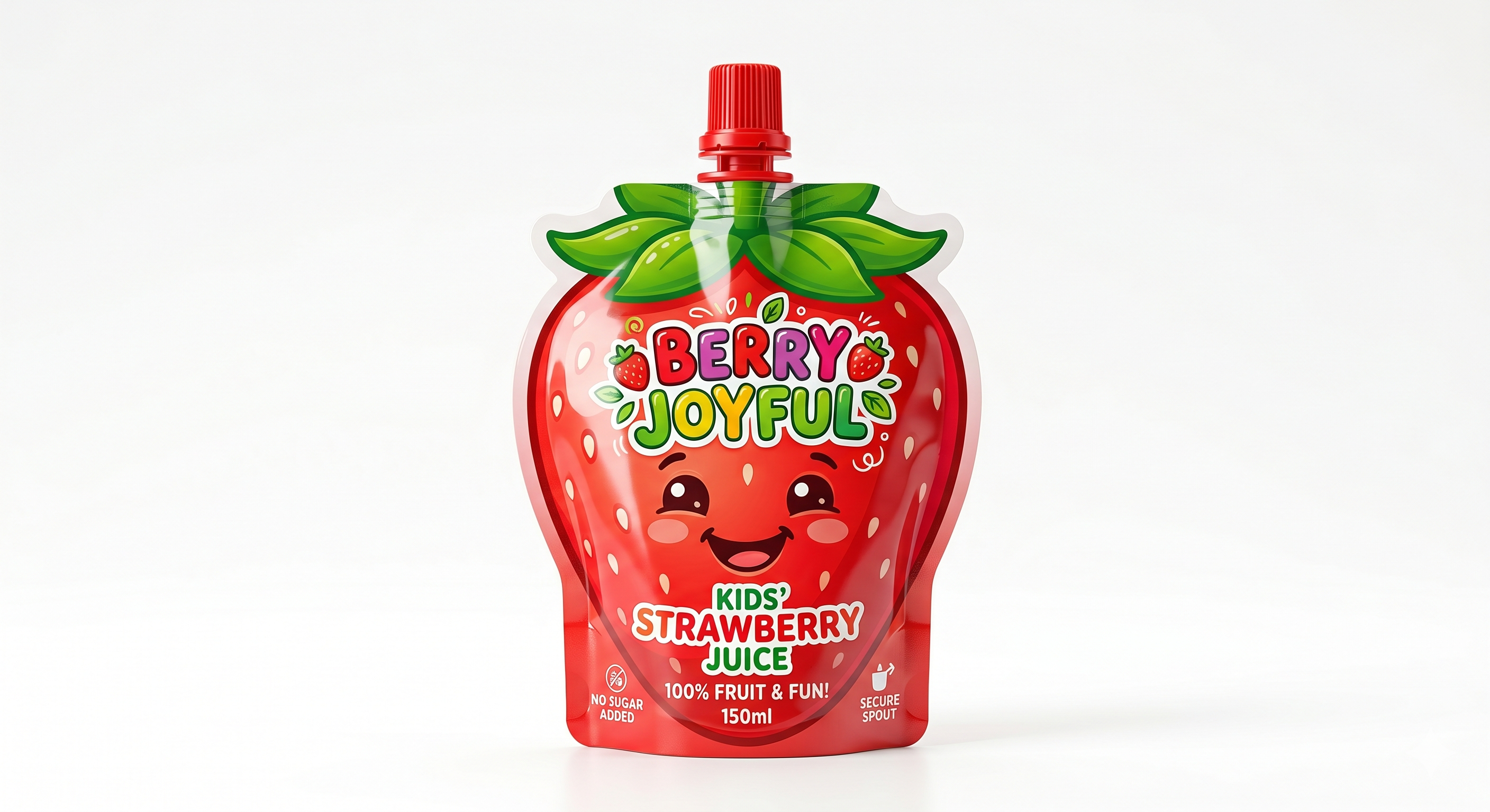 Shaped Kids Drink Spout Pouch | Custom Die-Cut Beverage Bag