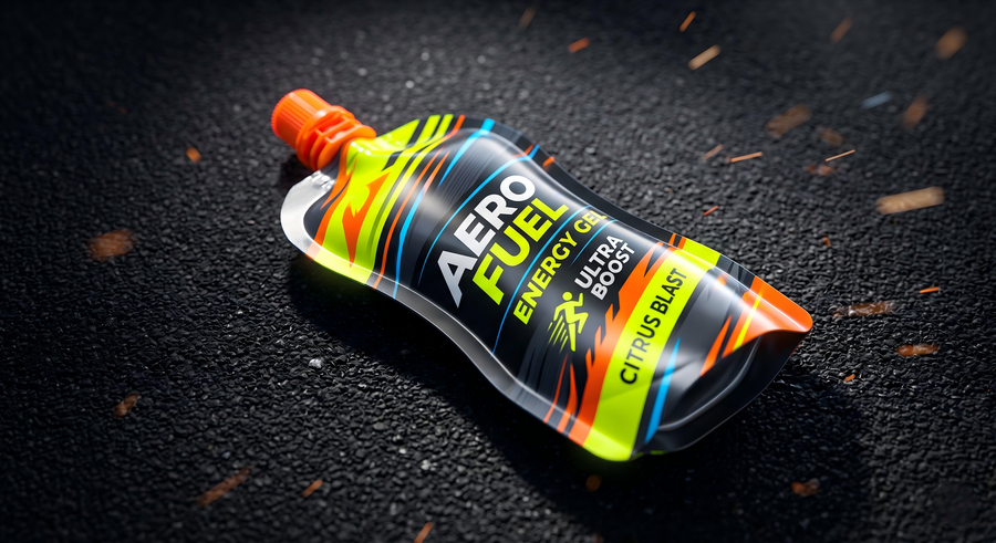 60ml / 2 fl oz Athletic Energy Gel Squeeze Pouch