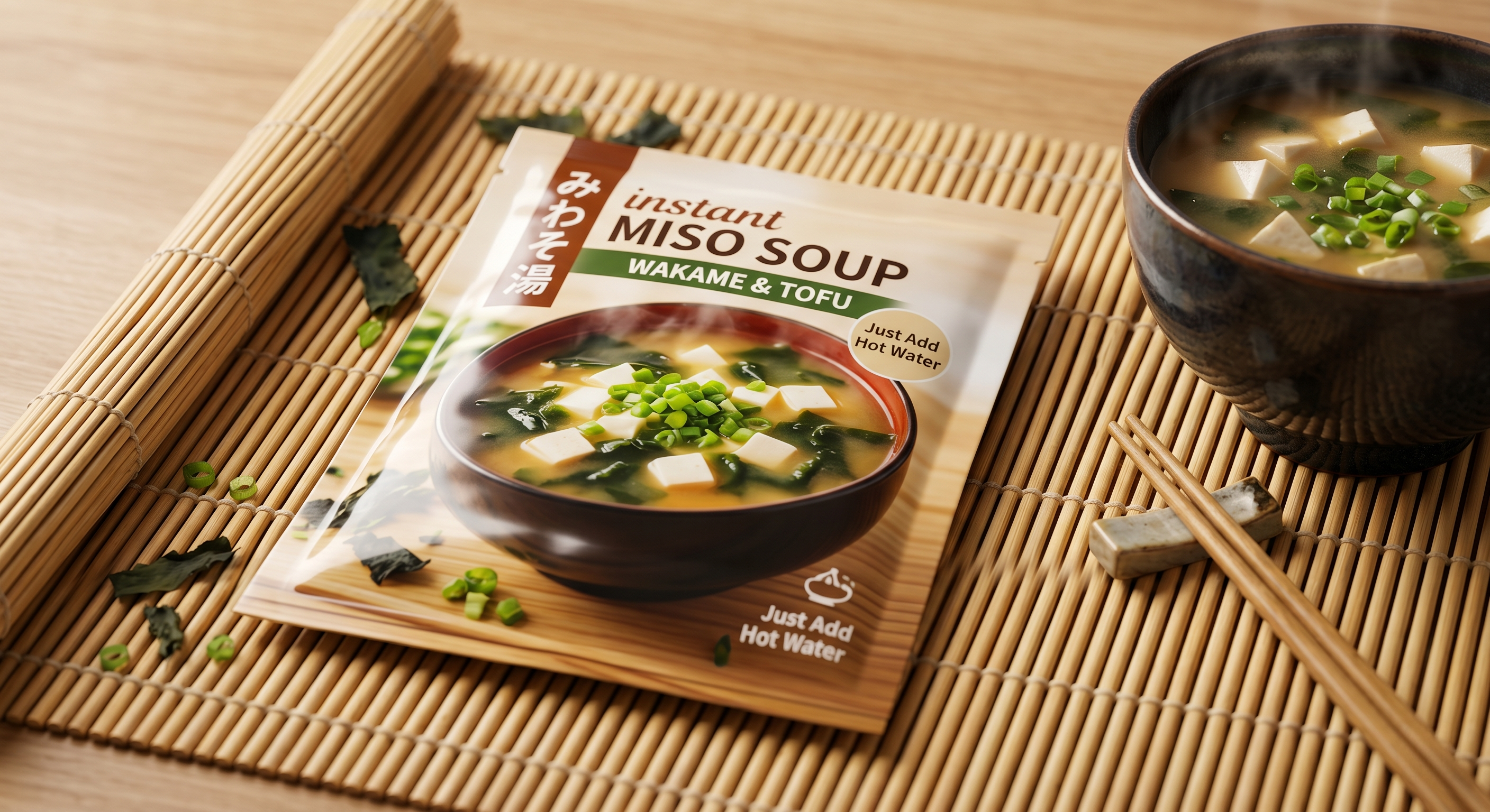1 oz / 30g Custom Flat Pouch for Instant Soup Base | Miso & Broth Liquid Sachet