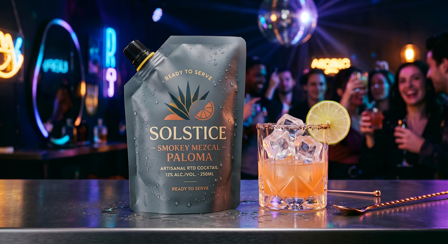 250ml / 8.5 fl oz Custom Spout Pouch for Cocktails & RTD Beverages