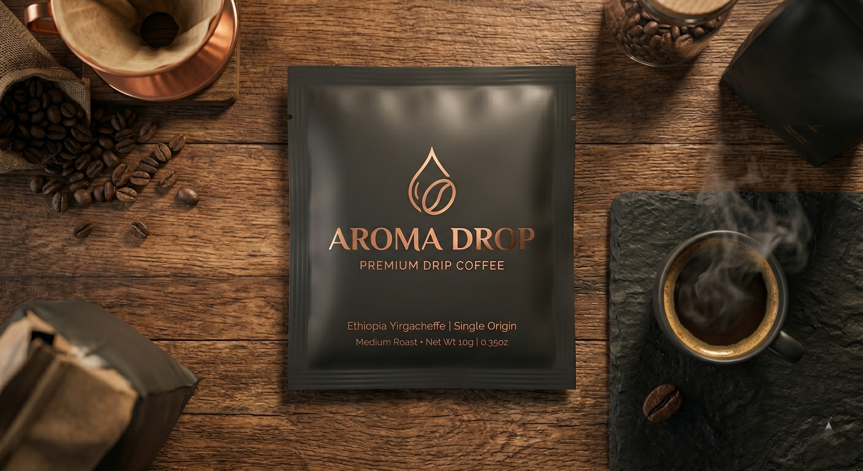 Custom 1 oz / 30g Printed Flat Pouch for Cold Brew Coffee Sample | High-Barrier Bulk Sachet