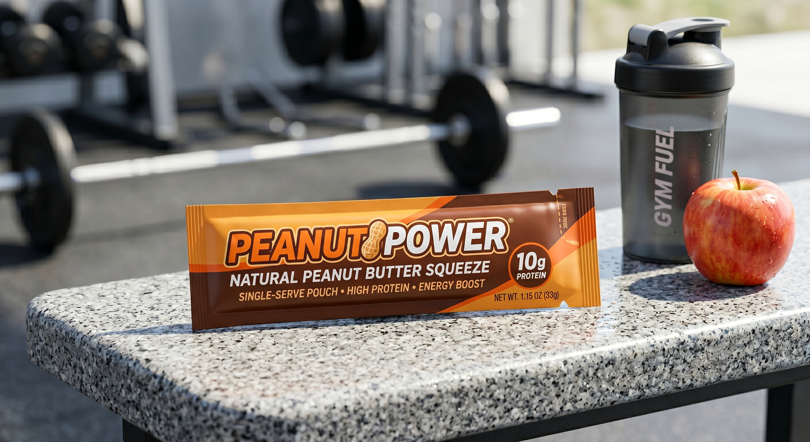 1 oz / 30g Custom Flat Pouch for Nut Butter Squeeze | Portable Almond & Peanut Butter Sachet