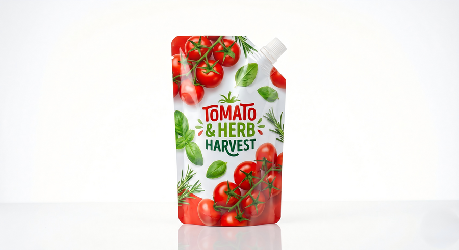 250ml / 8.5 fl oz Custom Spout Pouch for Sauces & Condiments