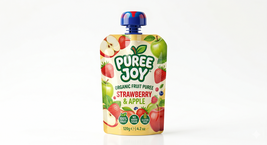 Custom Fruit Puree Squeeze Pouch