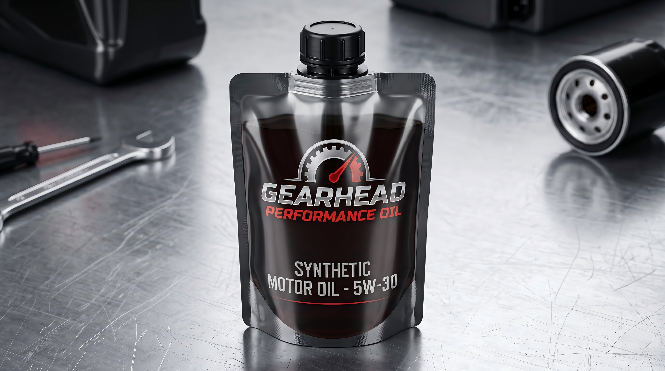 Custom Motor Oil Spout Pouch | Leak-Proof Engine Lubricant Packaging