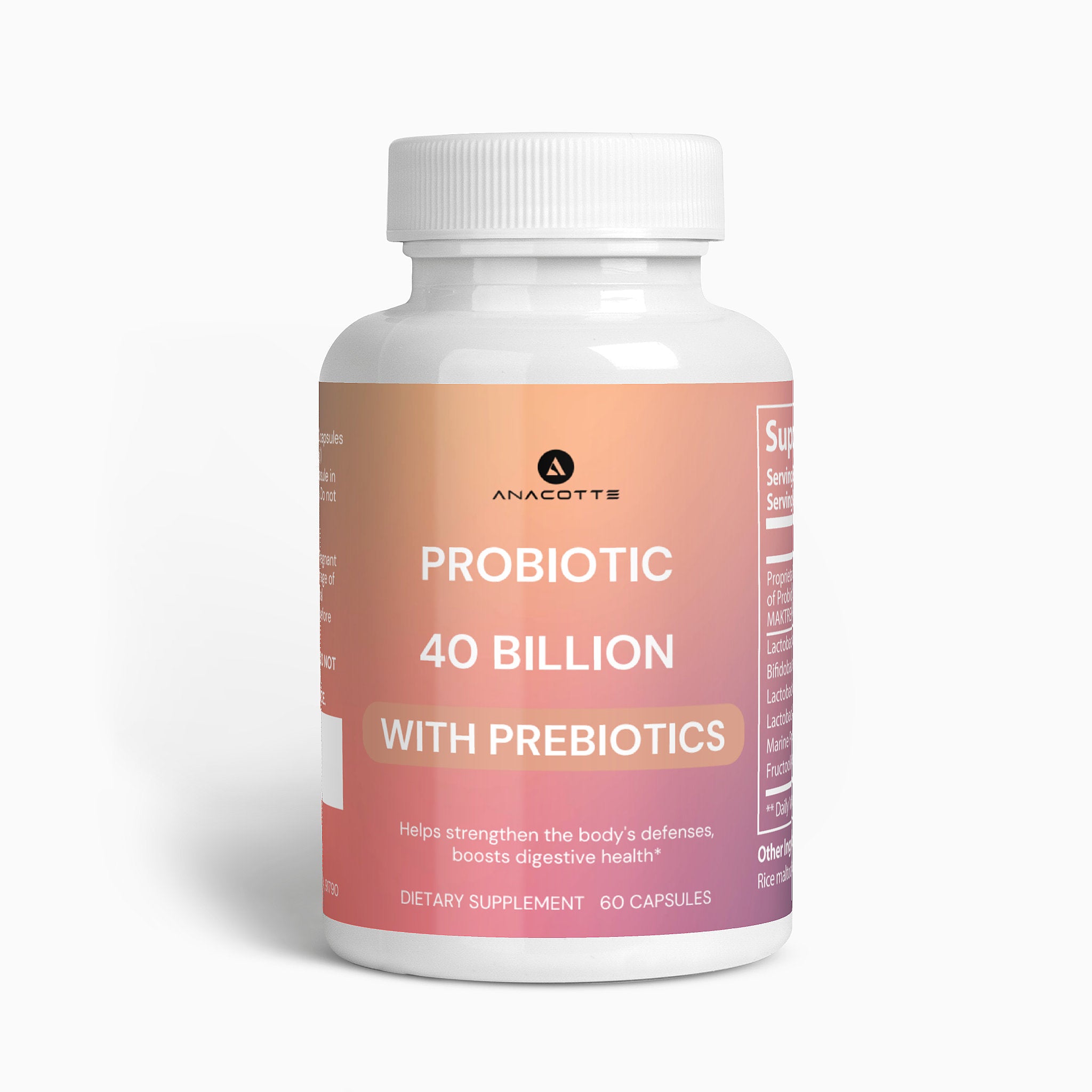 anacotte probiotic 40 billion with prebiotics