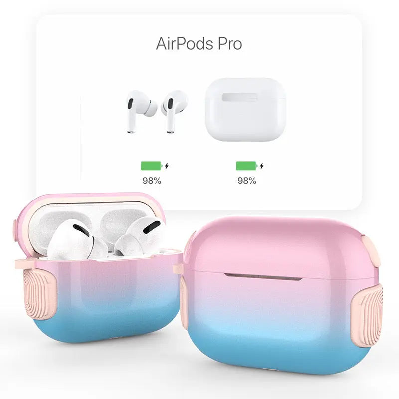 2022 New PC Silicone Combo for Apple AirPods  Protective Case Gradient Contrast Color Pro Headphone Case Anacotte