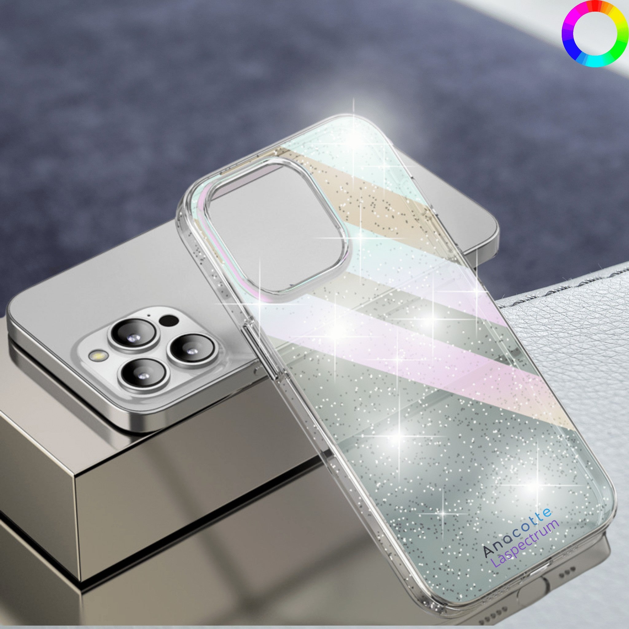 Anacotte Laspectrum Anti-Yellowing Technology Holographic Gradient Phone Case Anacotte