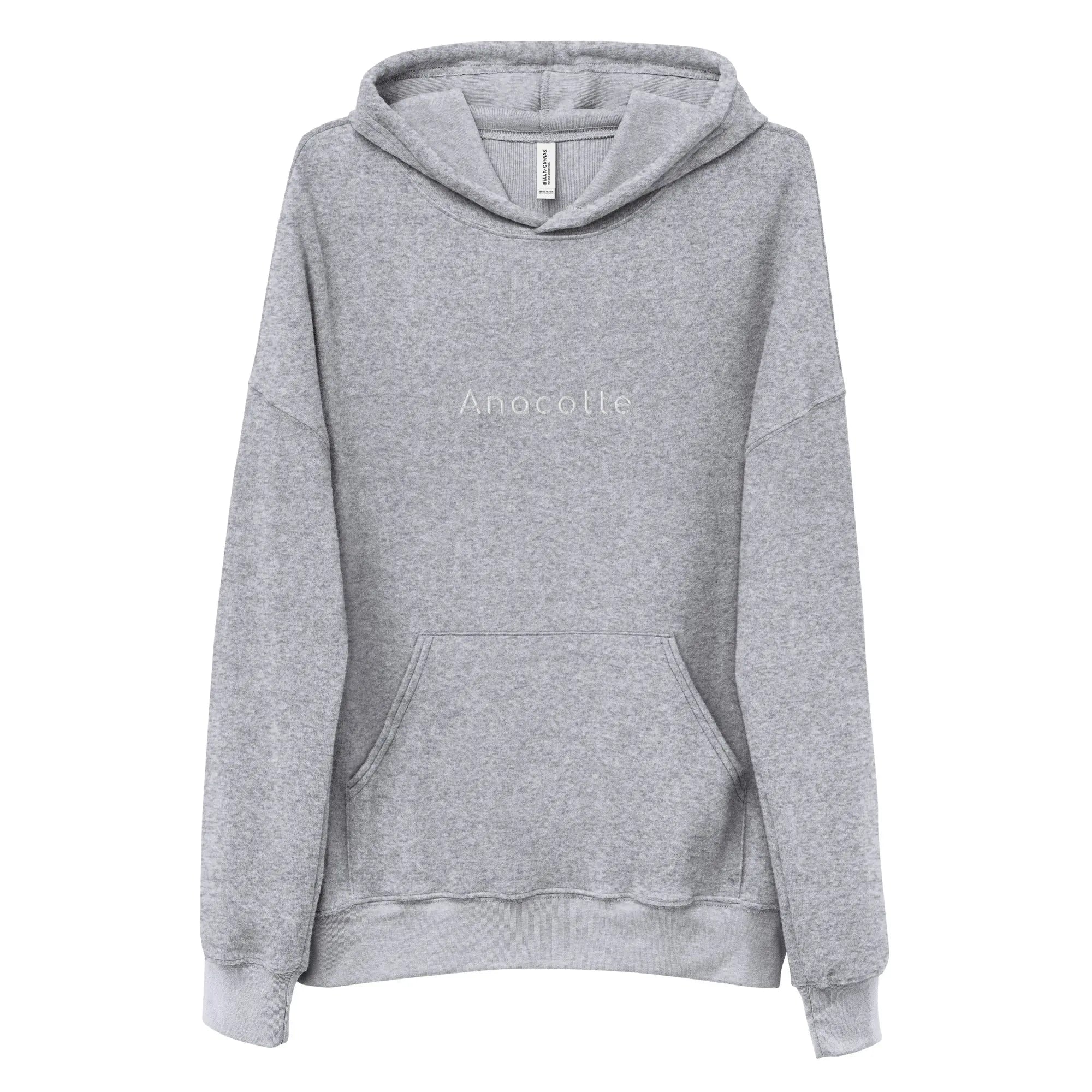 Anacotte Unisex sueded fleece hoodie white Anacotte