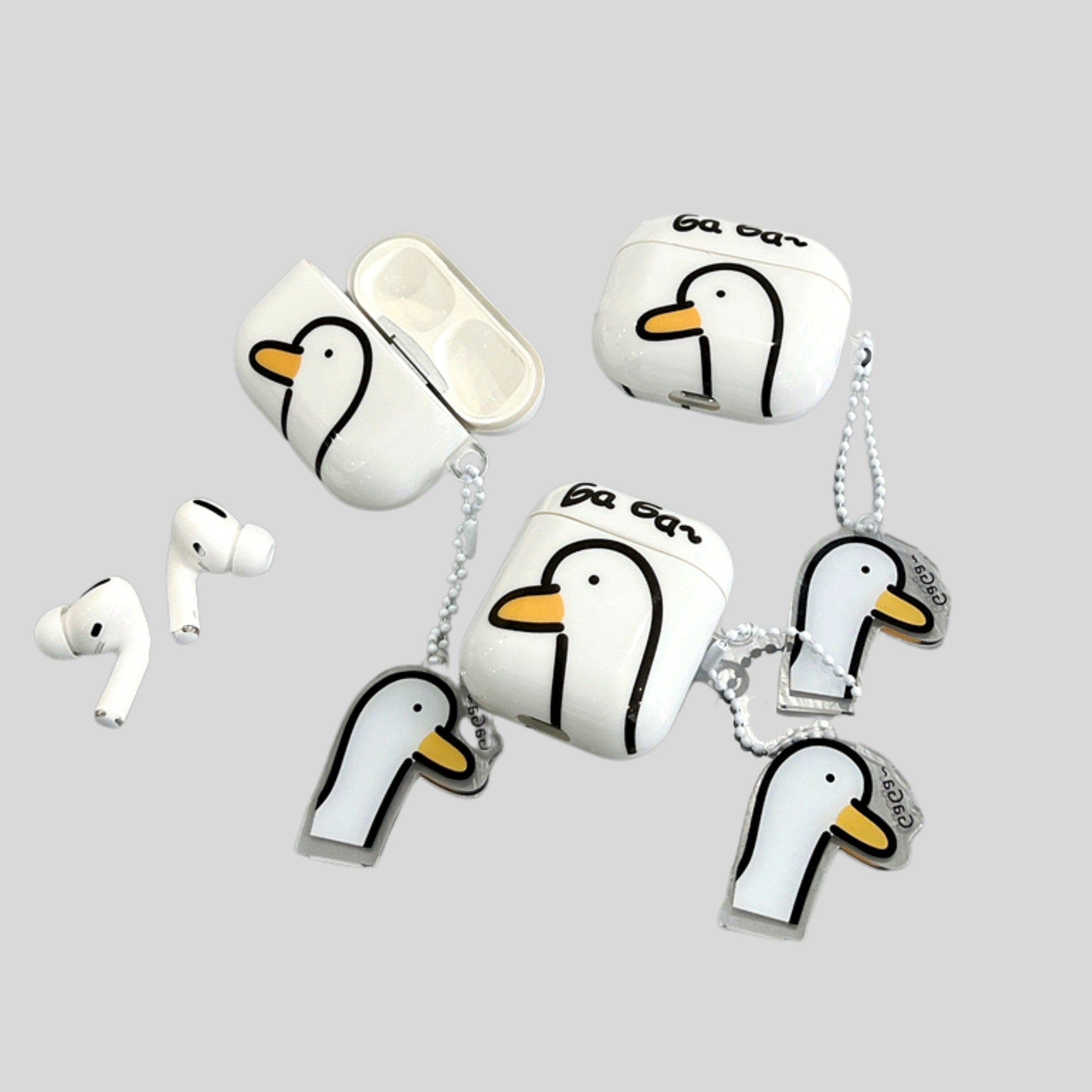 Goods suitable for airpods3 earphone shell cartoon duck IMD soft shell AirPo  ds2 generation Pro apple bluetooth protective cover Anacotte