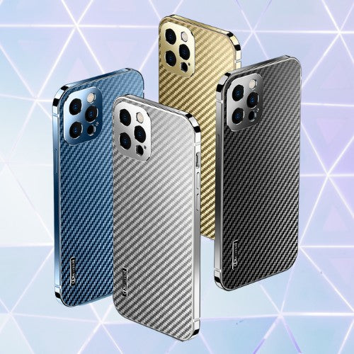 Luxury Carbon Fiber Stainless Steel Phone Case Anacotte