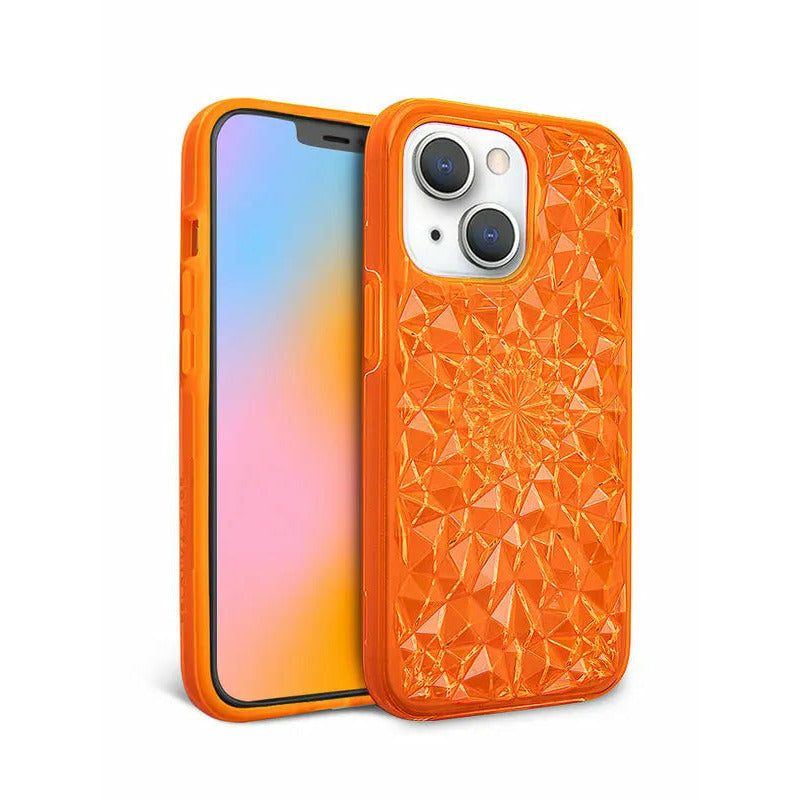 Neon Orange Kaleidoscope iPhone Case Anacotte