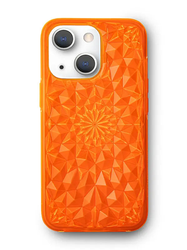 Neon Orange Kaleidoscope iPhone Case Anacotte