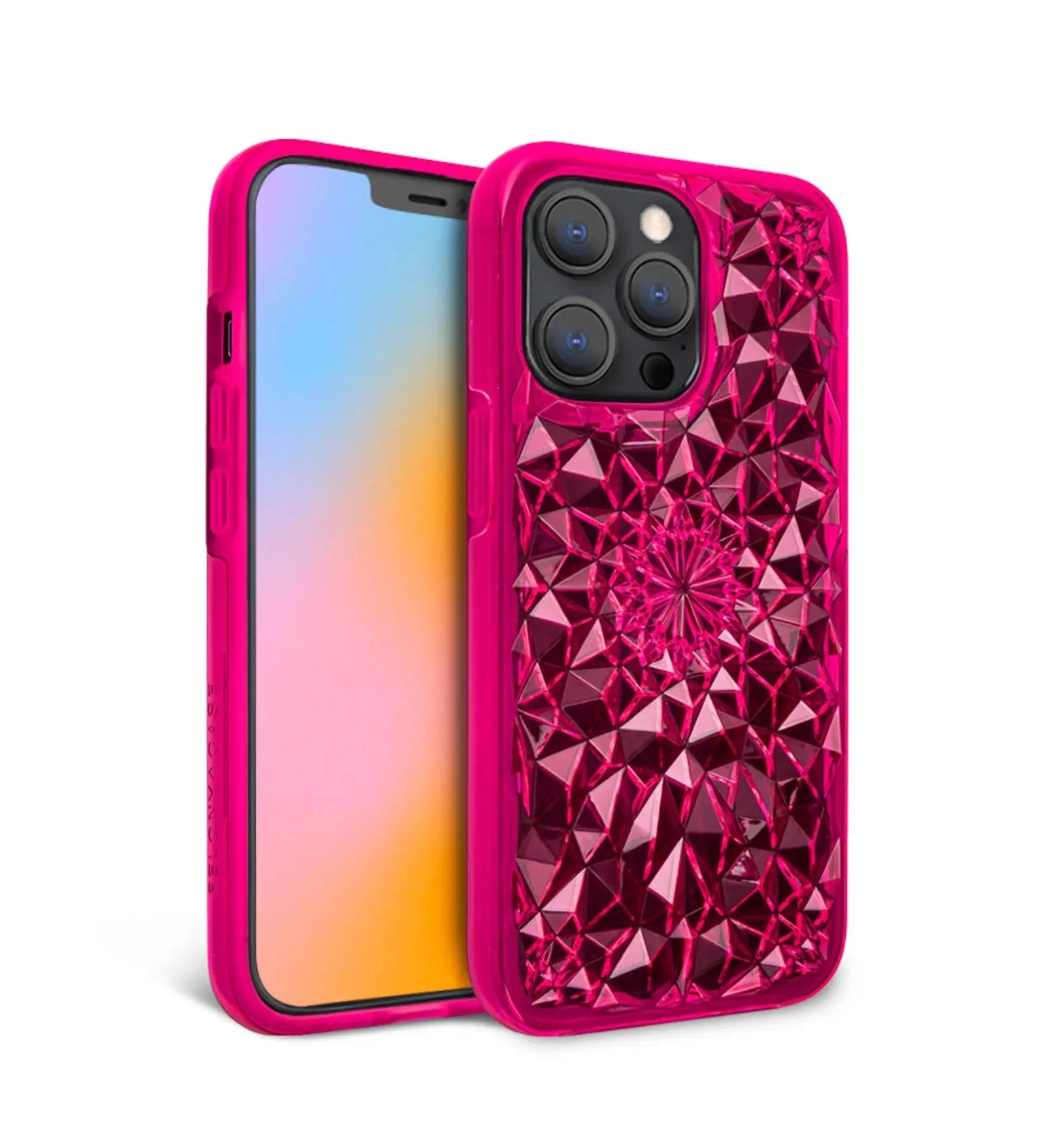 Neon Pink Kaleidoscope iPhone Case Anacotte