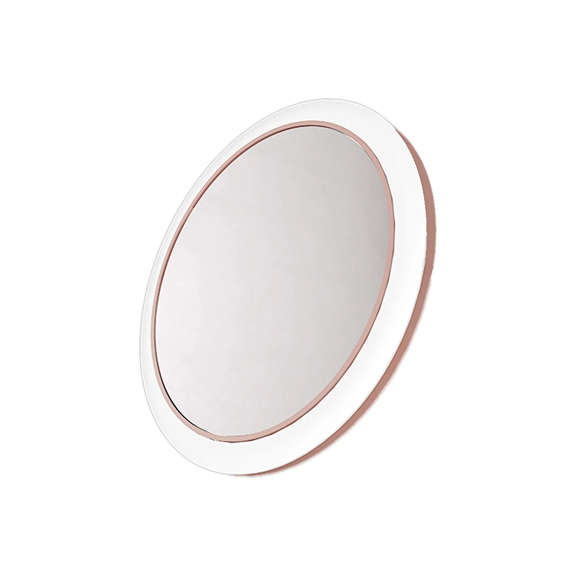 Portable Lighted Makeup Mirror with Wireless Charging Rose Gold Color Mirrex Inc.