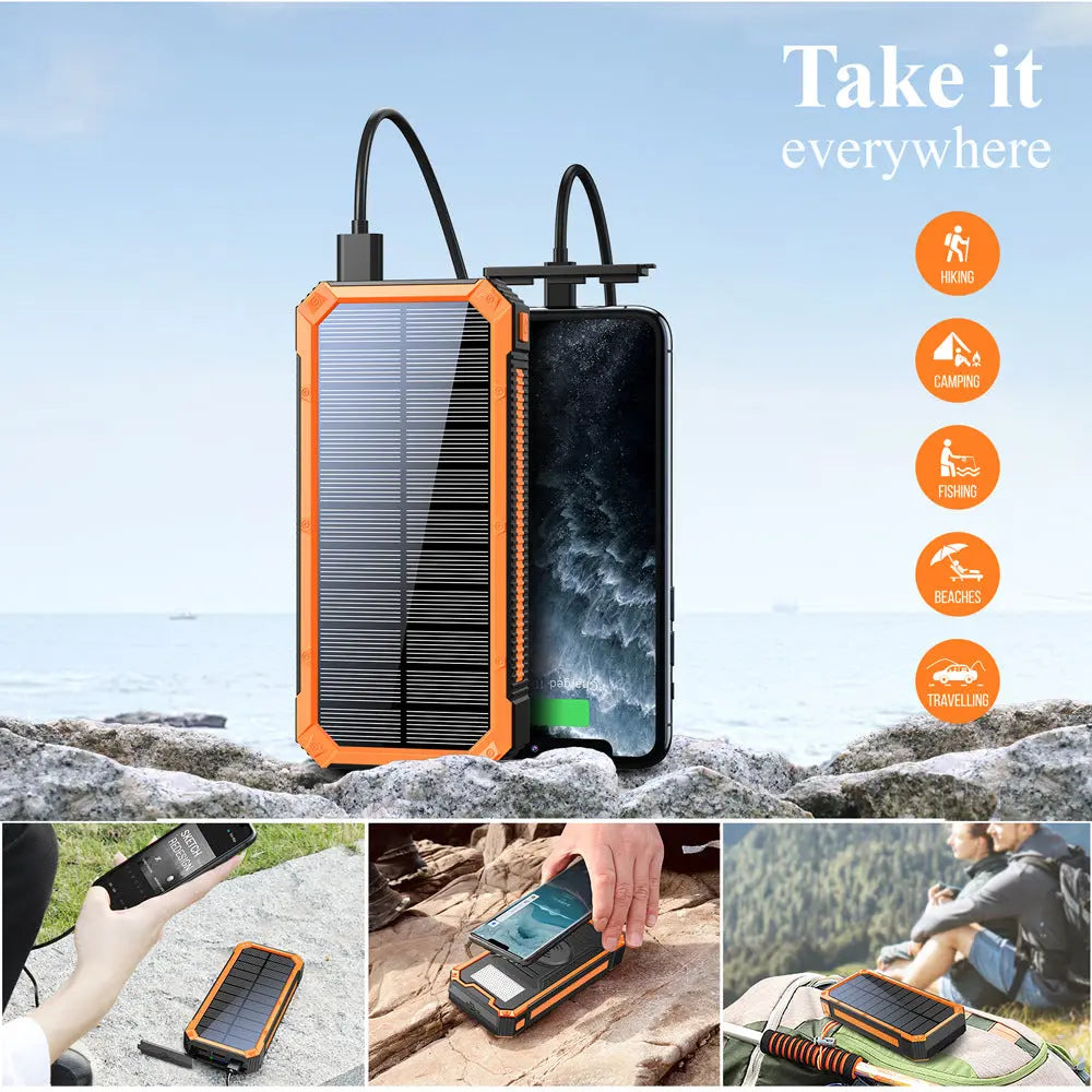 Portable Wireless Solar Mobile Power Bank Anacotte