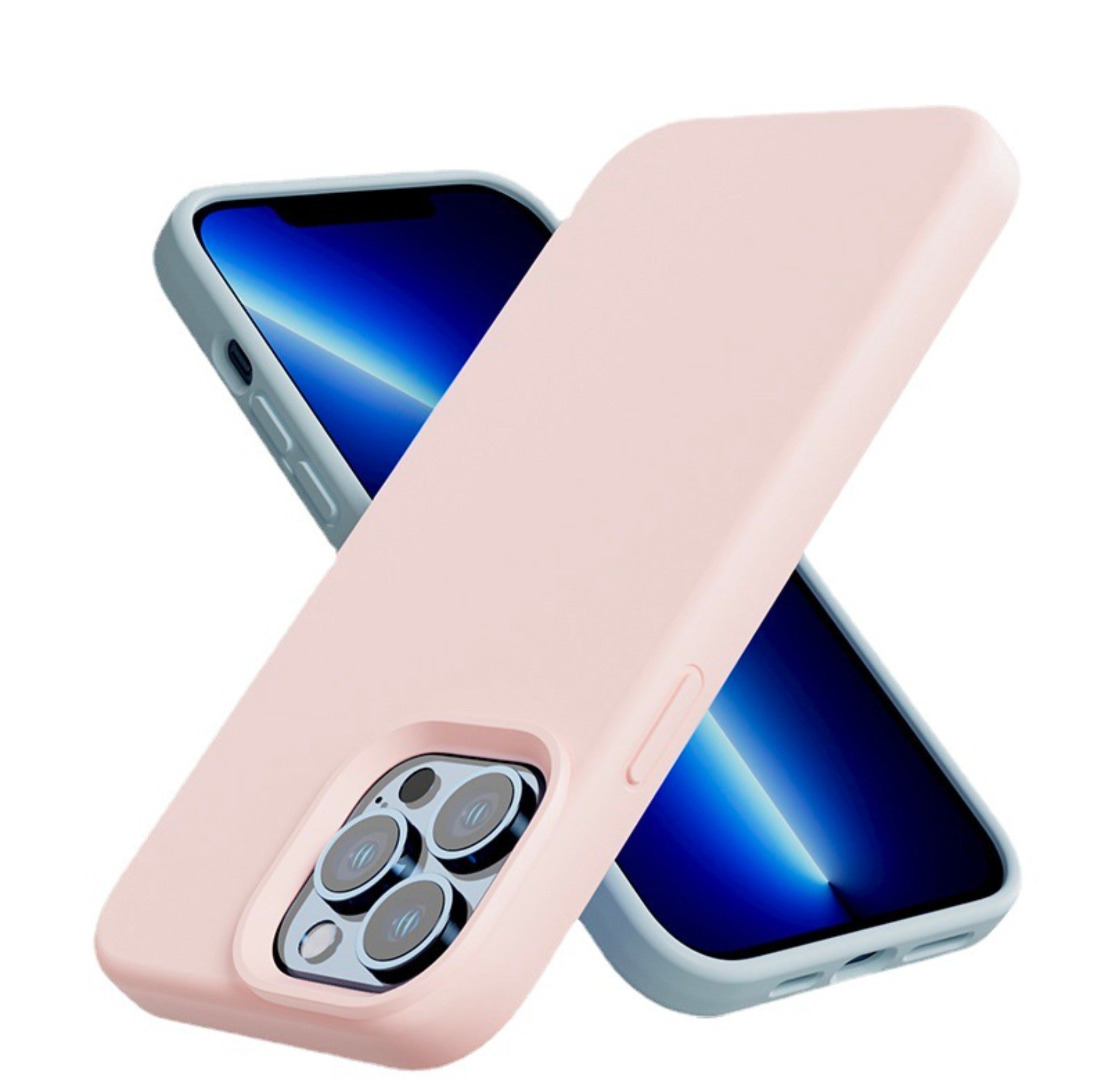 Suitable for iphone14 mobile phone shell liquid silicone thickened fine hole Apple 14promax liquid silicone mobile phone Anacotte