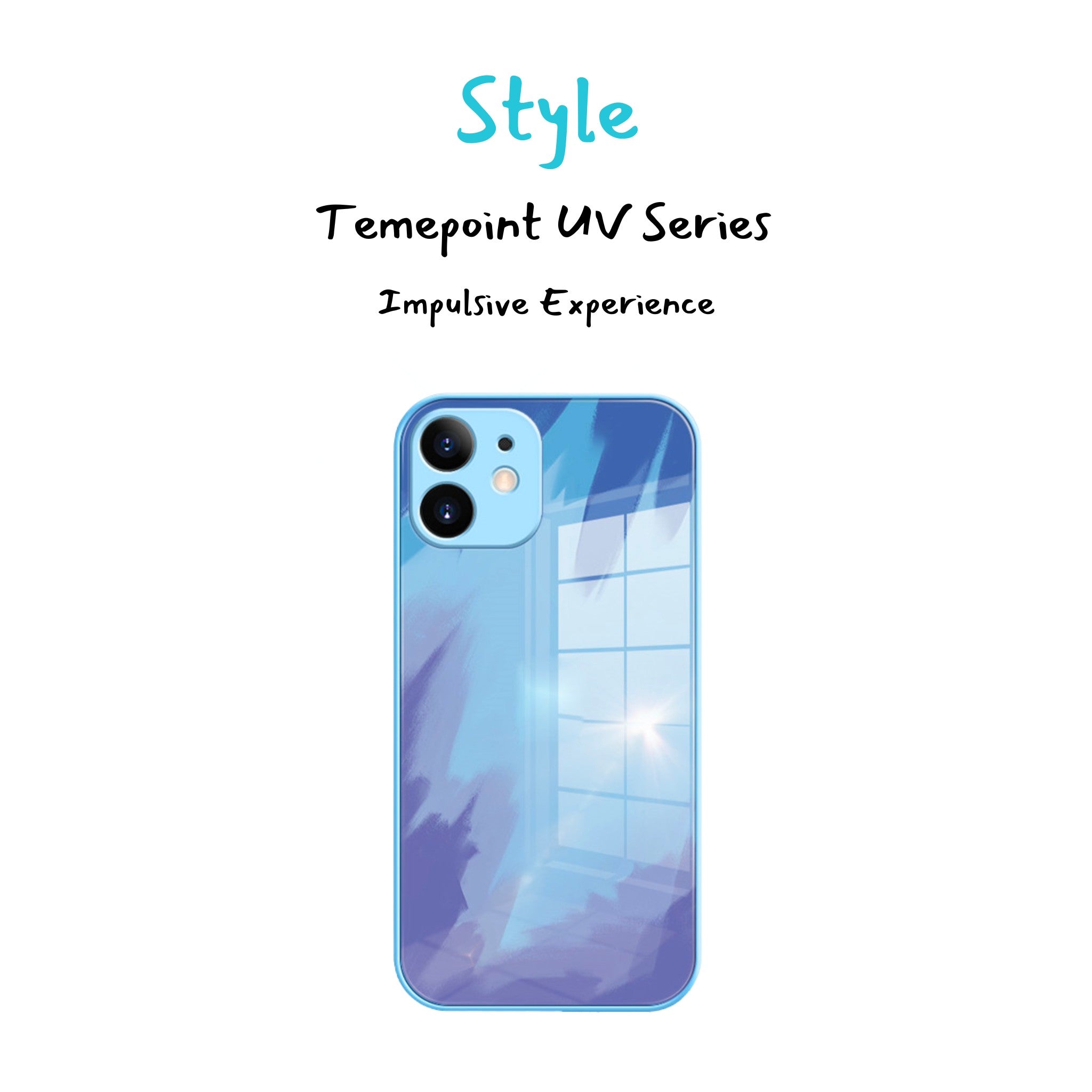 Temepoint Tempered Liquid Thin Glass iPhone Case with Lens protection Style 2 Anacotte