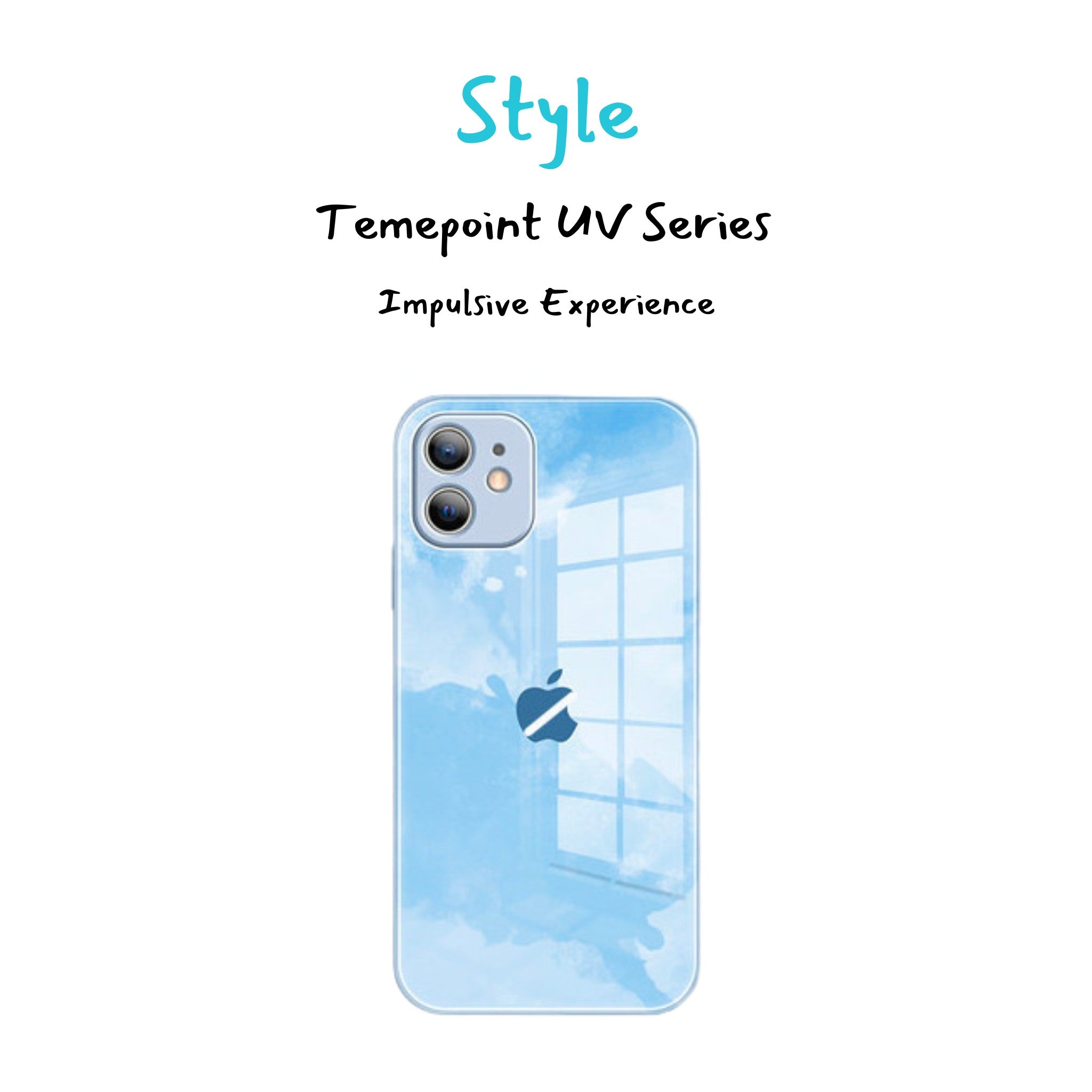 Temepoint Tempered Liquid Thin Glass iPhone Case with Lens protection Style 2 Anacotte