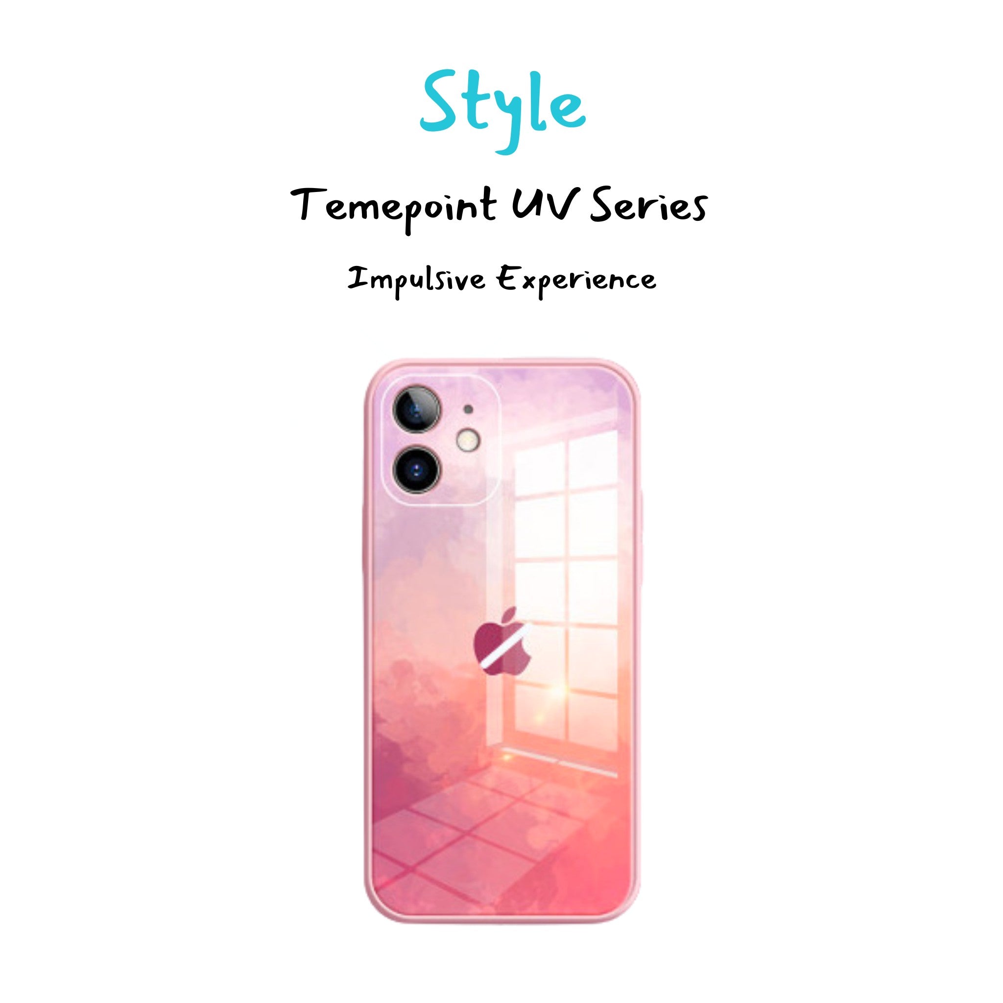 Temepoint Tempered Liquid Thin Glass iPhone Case with Lens protection Style 2 Anacotte