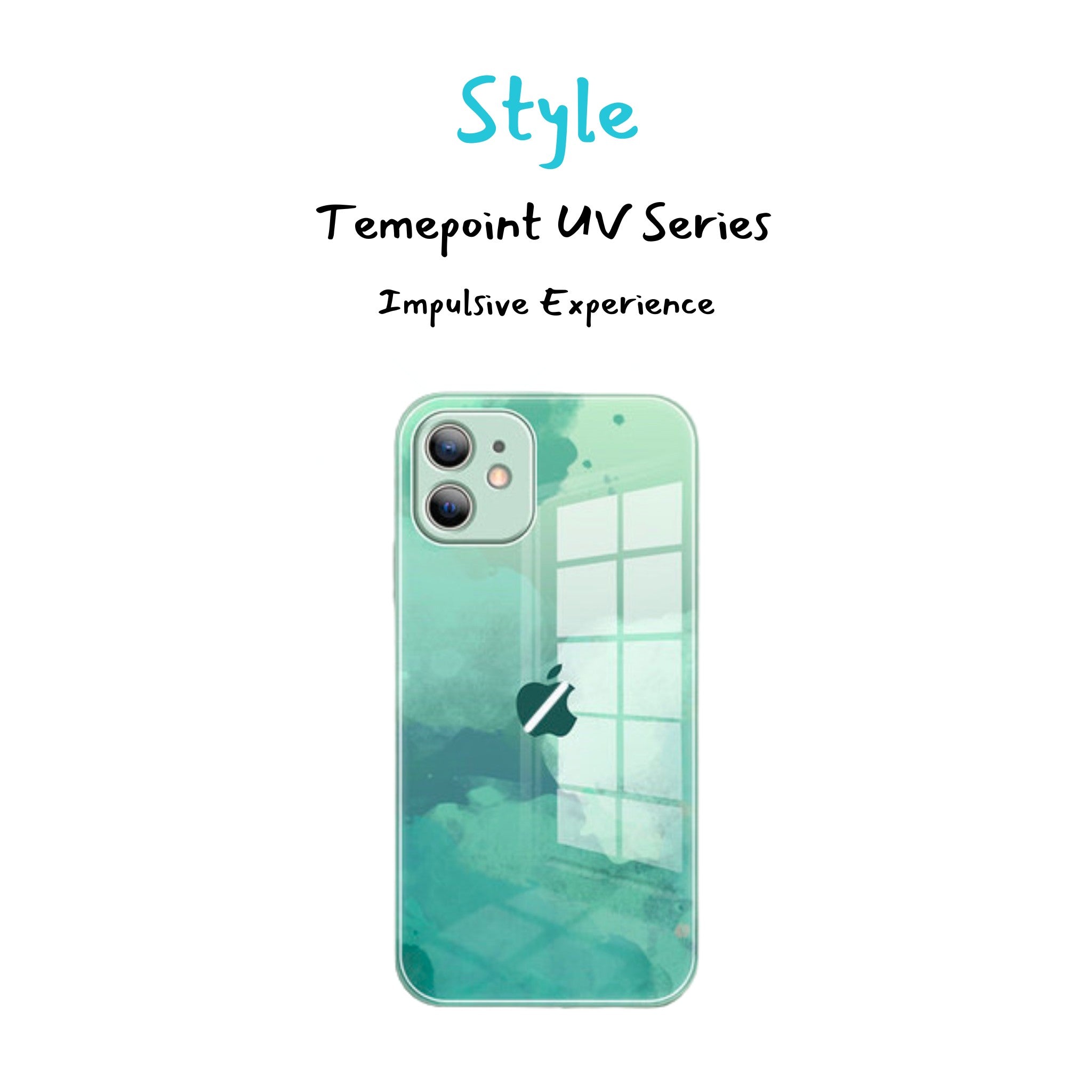 Temepoint Tempered Liquid Thin Glass iPhone Case with Lens protection Style 2 Anacotte