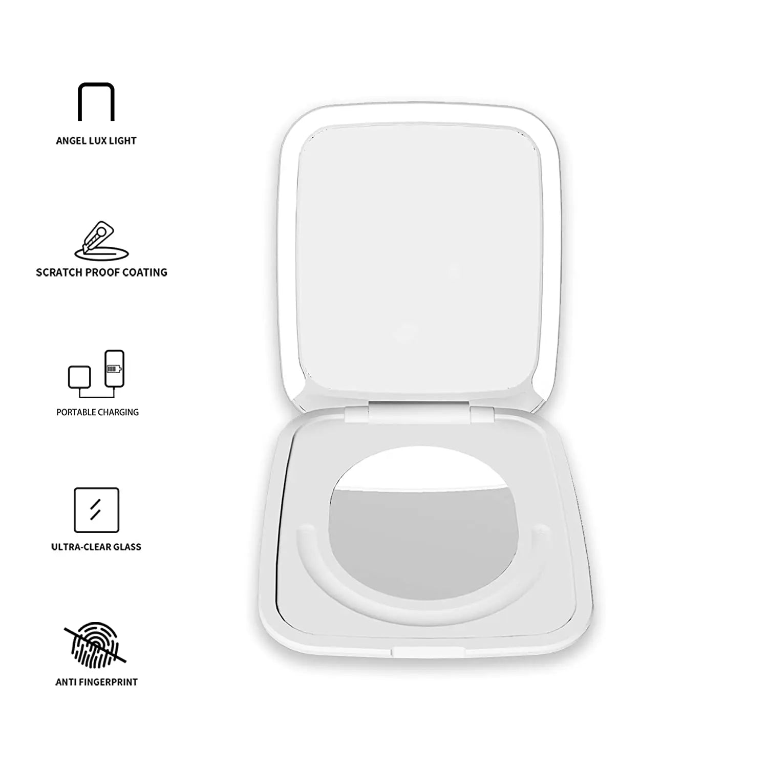 Touch Slider Control 5X magnifying mirror with light charging white color Mirrex Inc.