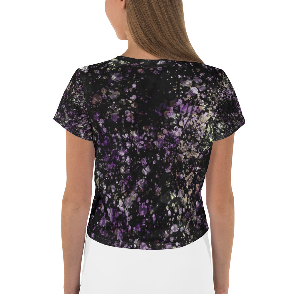 Anacotte Women Hidden Floral Boxy Cropped Tee