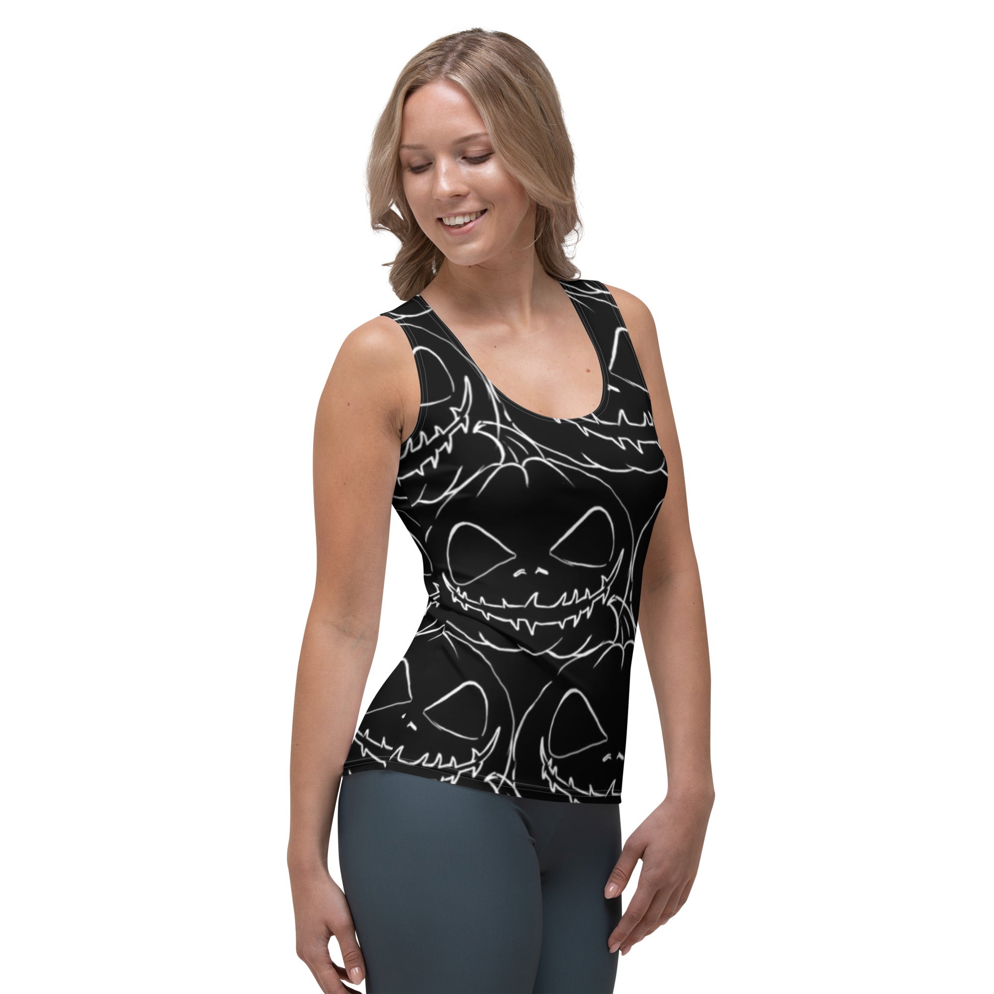 Halloween Edition Women Stretchy Tank for Workout, Gym, Yoga