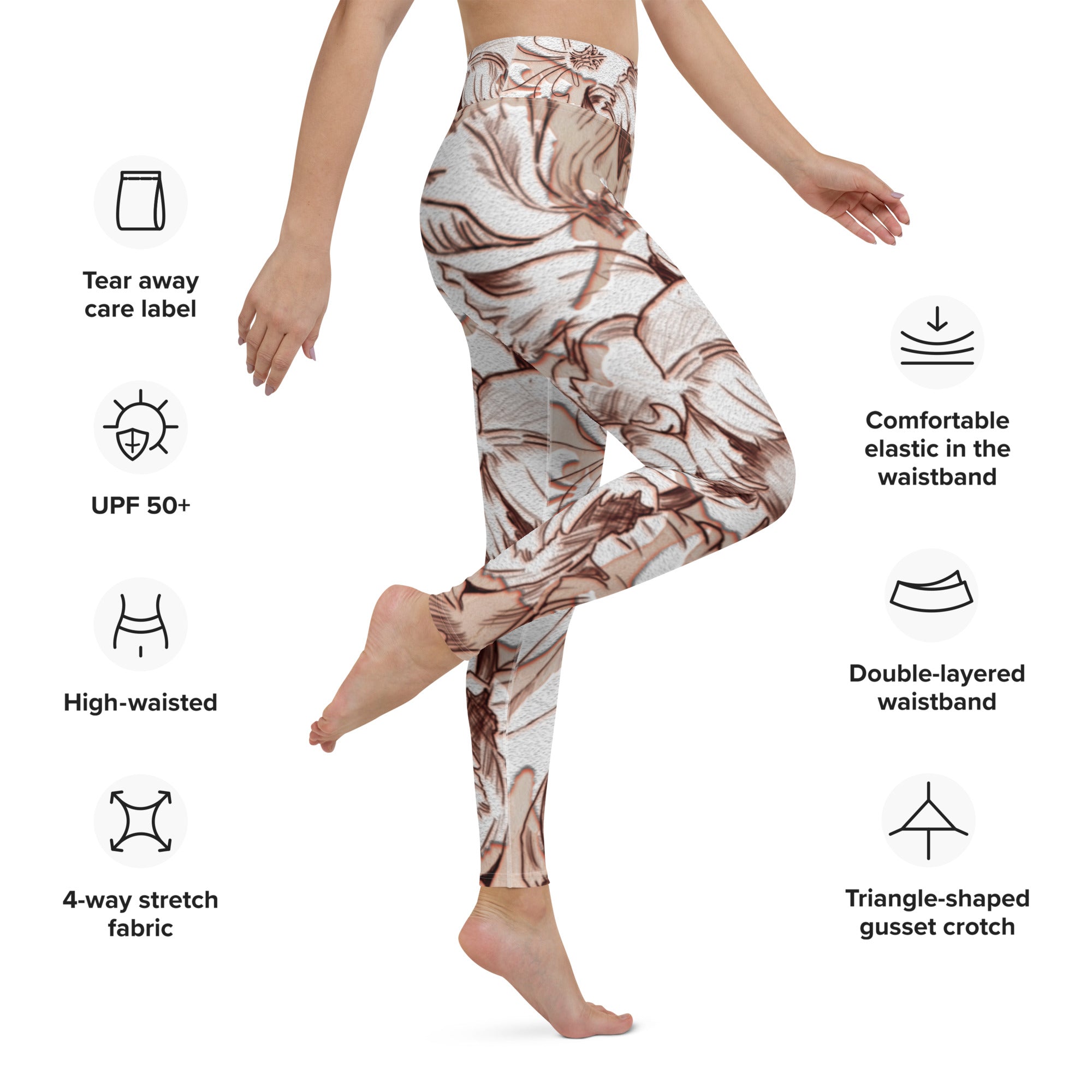 Anacotte Elated Floral High Waisted Light Yoga Pants