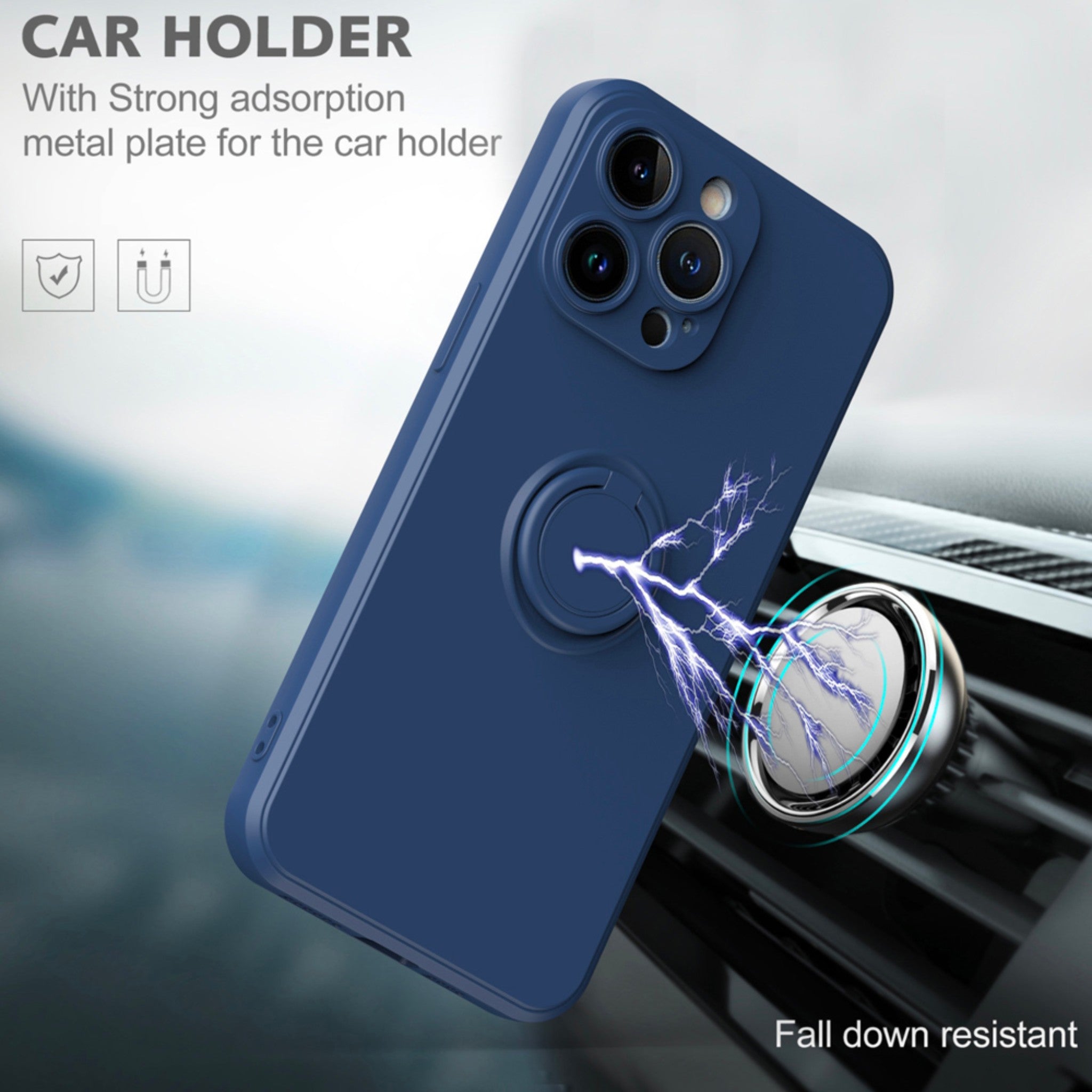 iPhone 14  Anacotte Shockproof TPU Bumper Ring Stand Case Fundas Coque Protective Shell iPhone case Anacotte
