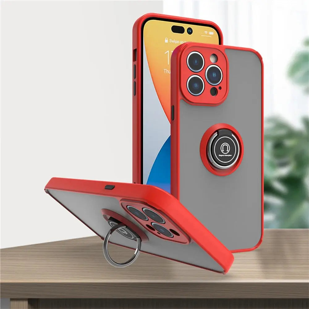 iPhone 14 Anacotte Camera Protection Car Magnetic Ring Holder Shell Coque iPhone case Anacotte