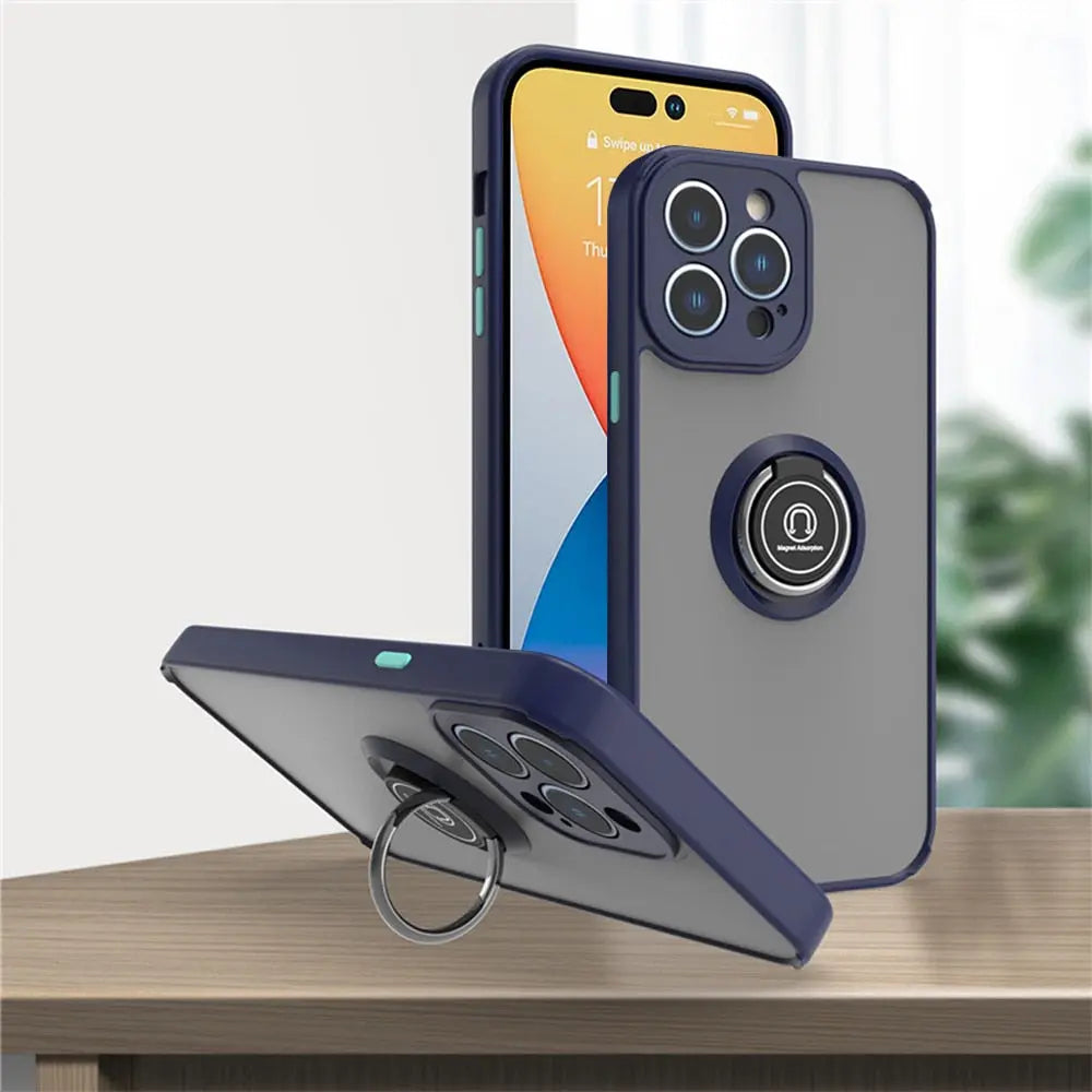 iPhone 14 Anacotte Camera Protection Car Magnetic Ring Holder Shell Coque iPhone case Anacotte