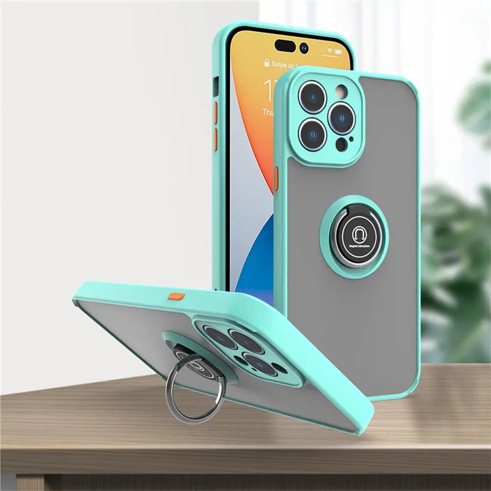 iPhone 14 Anacotte Camera Protection Car Magnetic Ring Holder Shell Coque iPhone case Anacotte