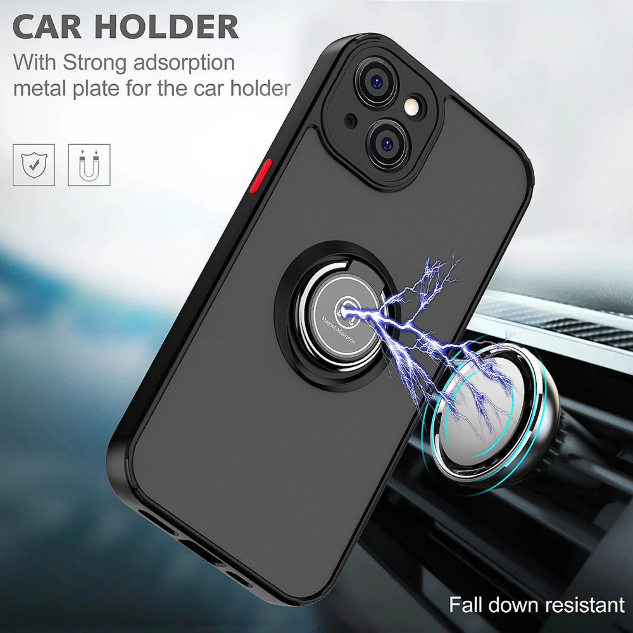 iPhone 14 Anacotte Camera Protection Car Magnetic Ring Holder Shell Coque iPhone case Anacotte