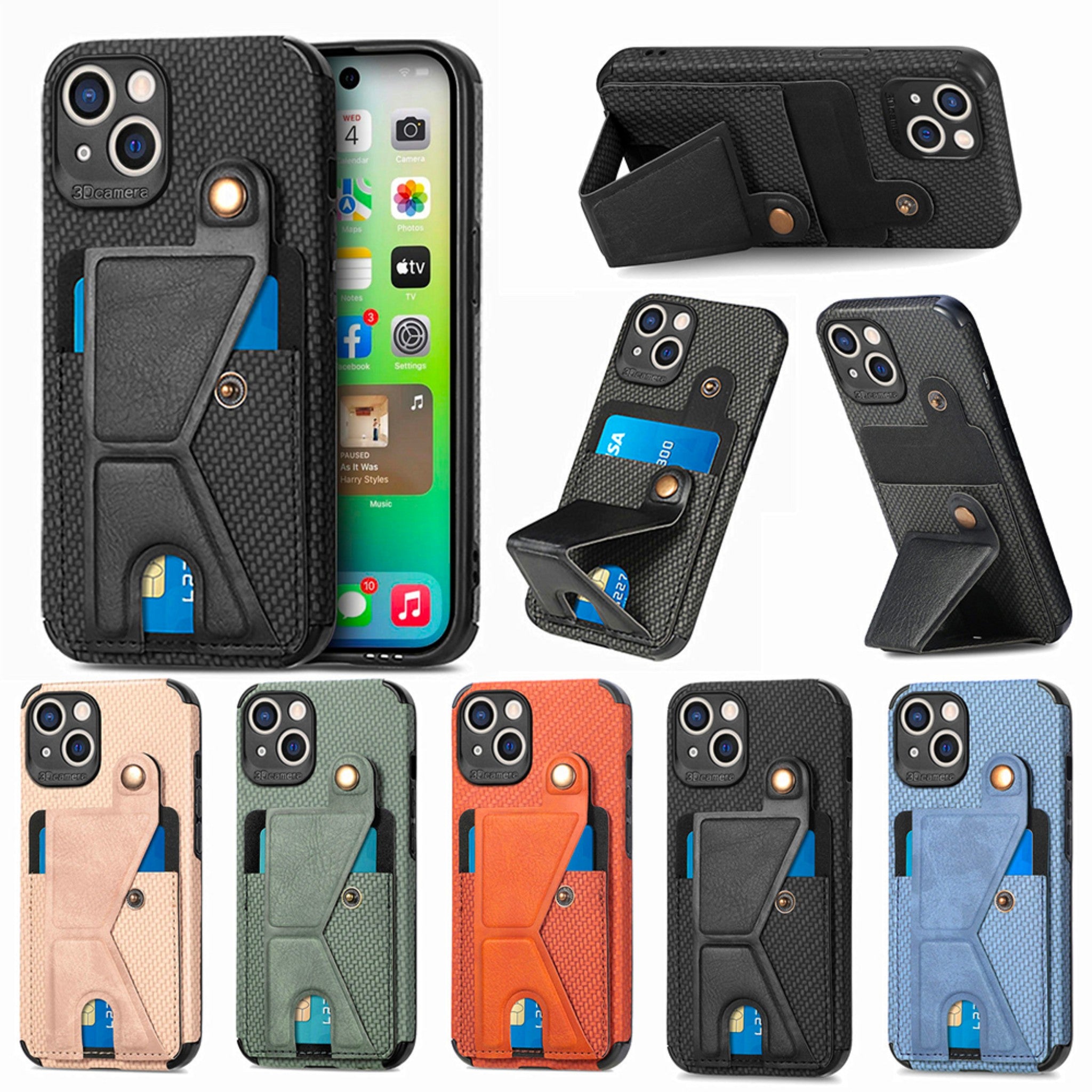 iPhone 14 Anacotte Card Wallet Fold Stand Cover Magnetic Shockproof Fundas iPhone case Anacotte