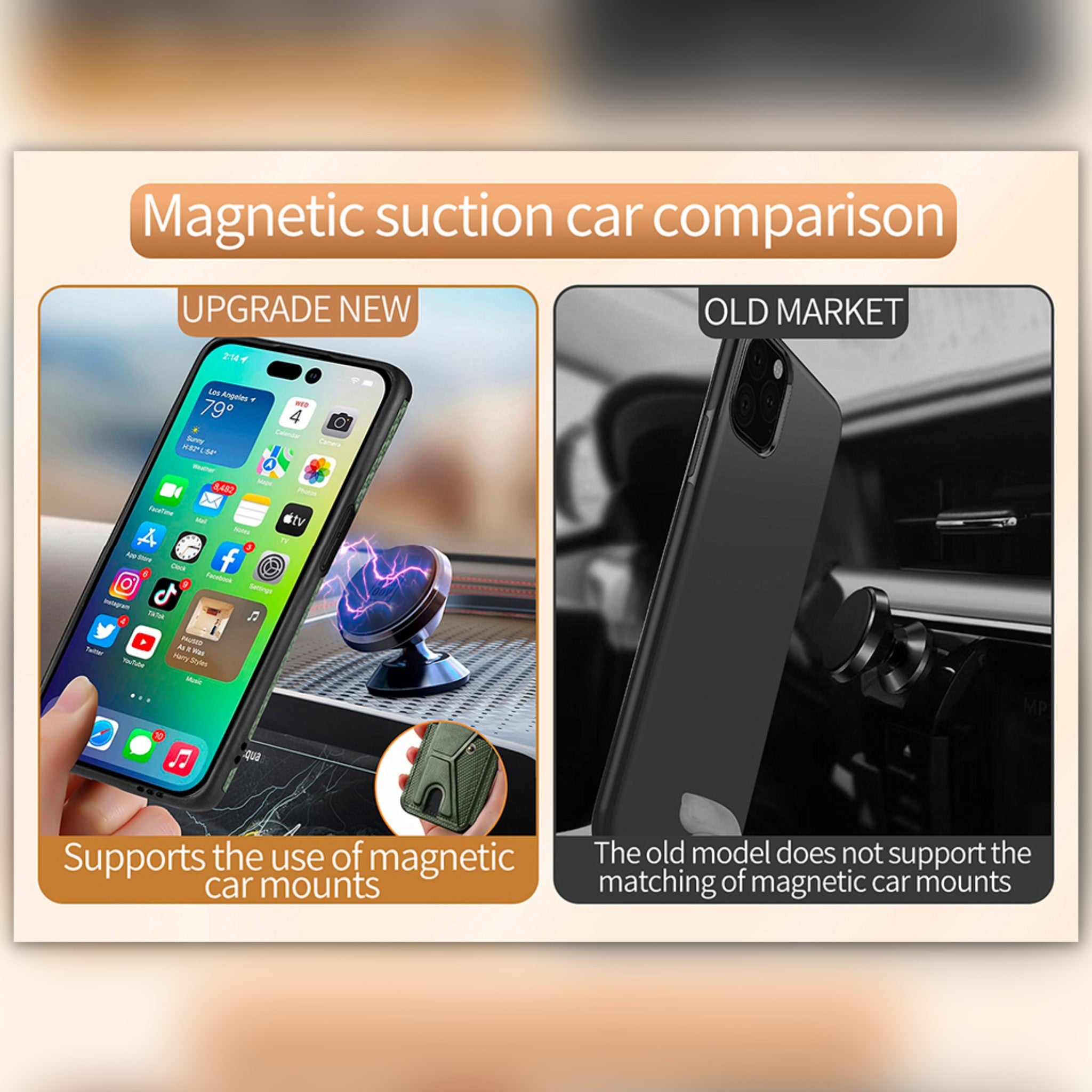iPhone 14 Anacotte Card Wallet Fold Stand Cover Magnetic Shockproof Fundas iPhone case Anacotte