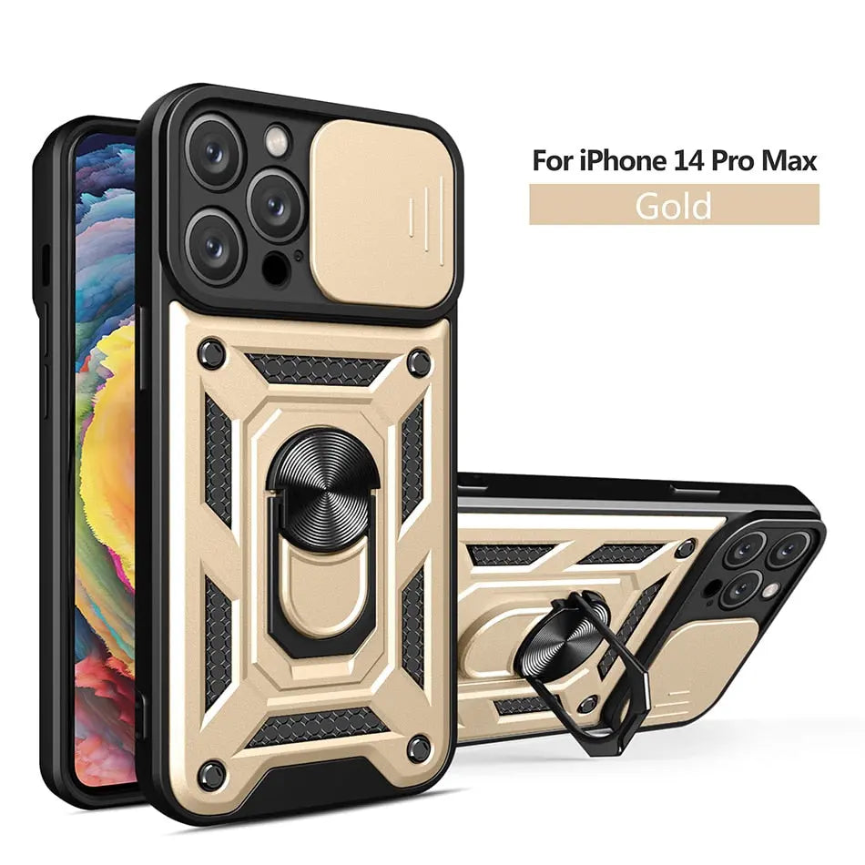 iPhone 14 Anacotte Stand Holder Magnetic Car Ring Shockproof Armor  iPhone case Anacotte