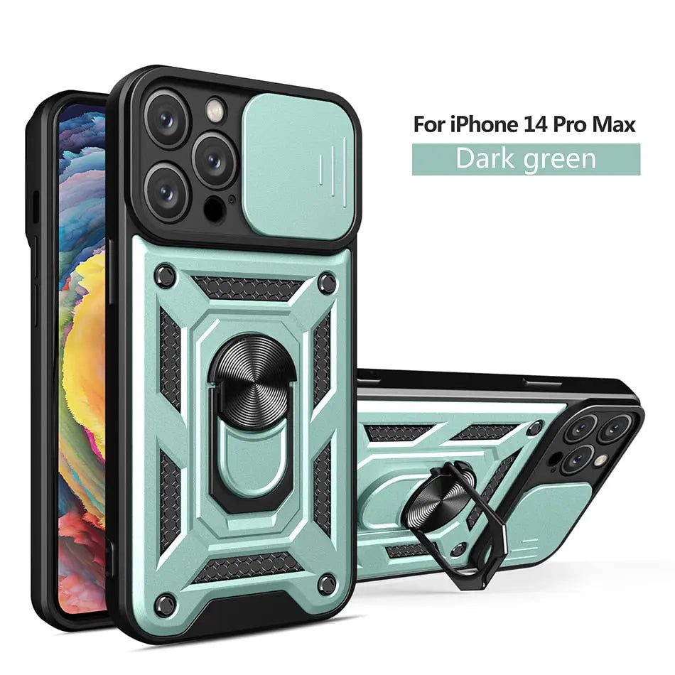 iPhone 14 Anacotte Stand Holder Magnetic Car Ring Shockproof Armor  iPhone case Anacotte