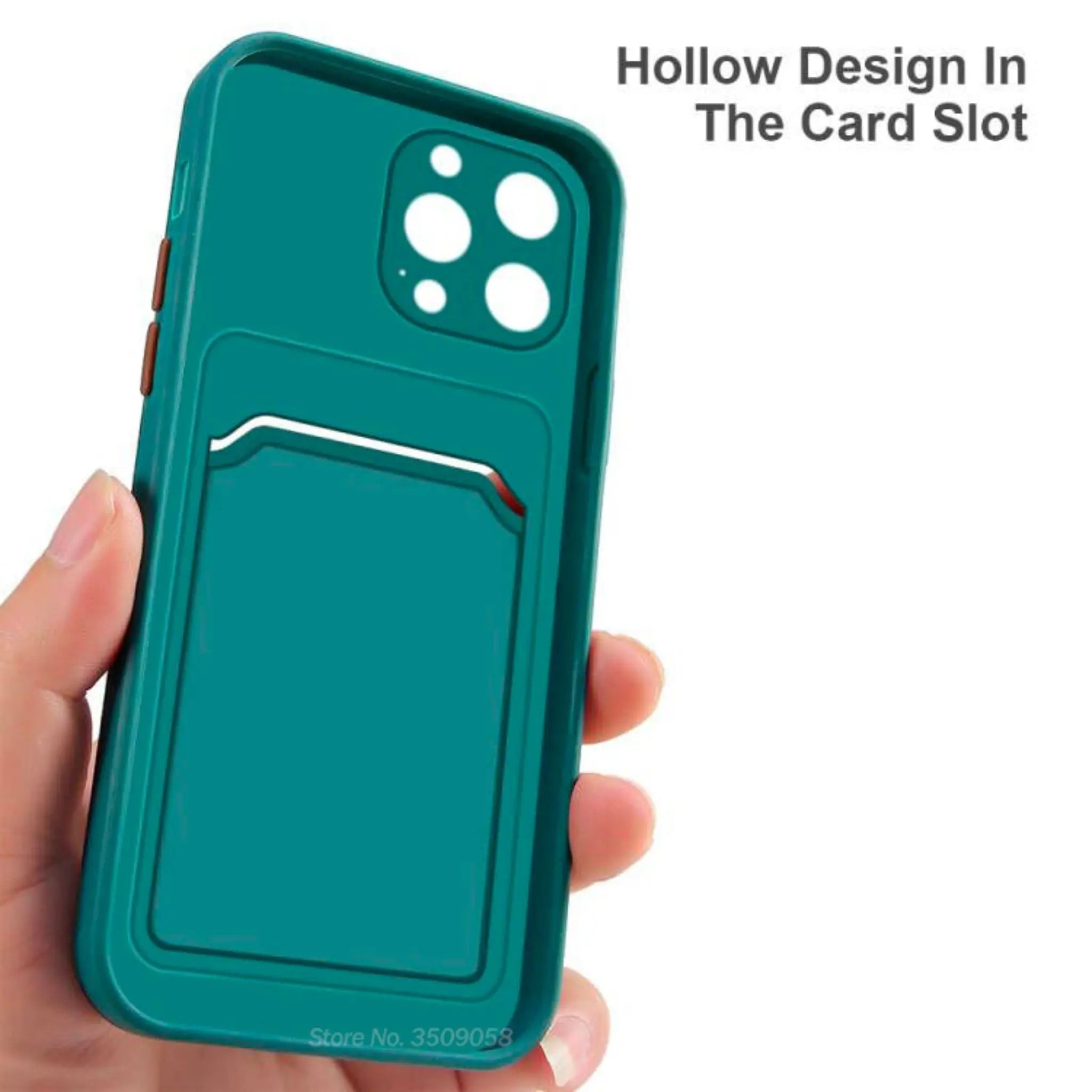iPhone 14 Anacotte card slot wallet soft square frame silicone camera protective shockproof coque iPhone case Anacotte