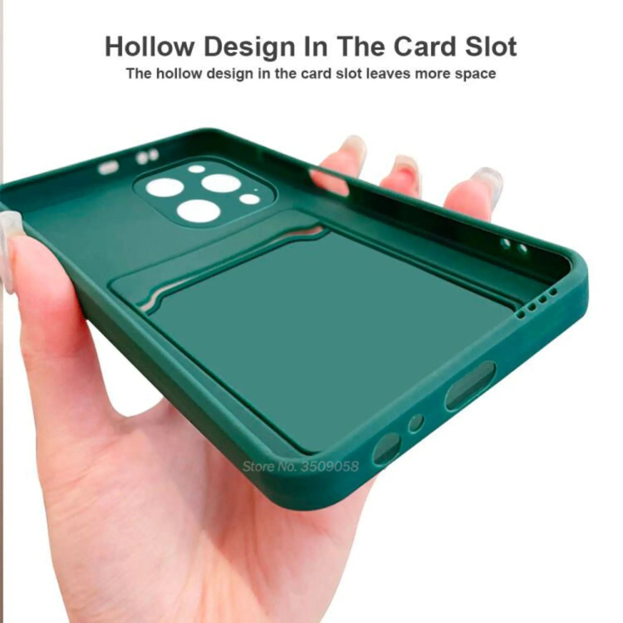iPhone 14 Anacotte card slot wallet soft square frame silicone camera protective shockproof coque iPhone case Anacotte
