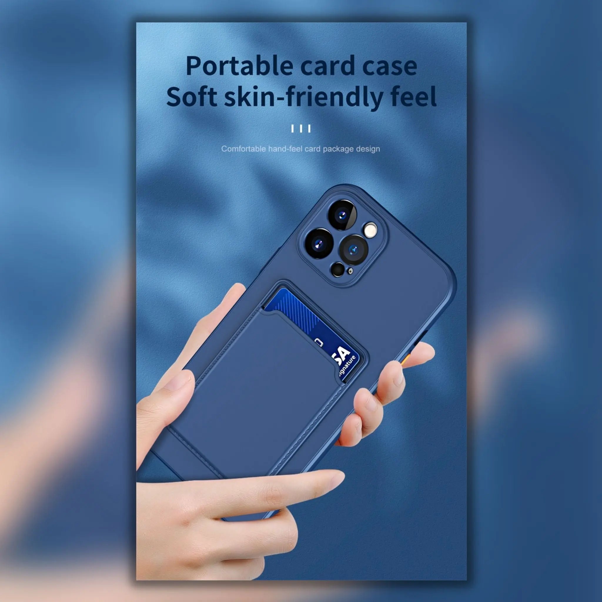 iPhone 14 Anacotte card slot wallet soft square frame silicone camera protective shockproof coque iPhone case Anacotte