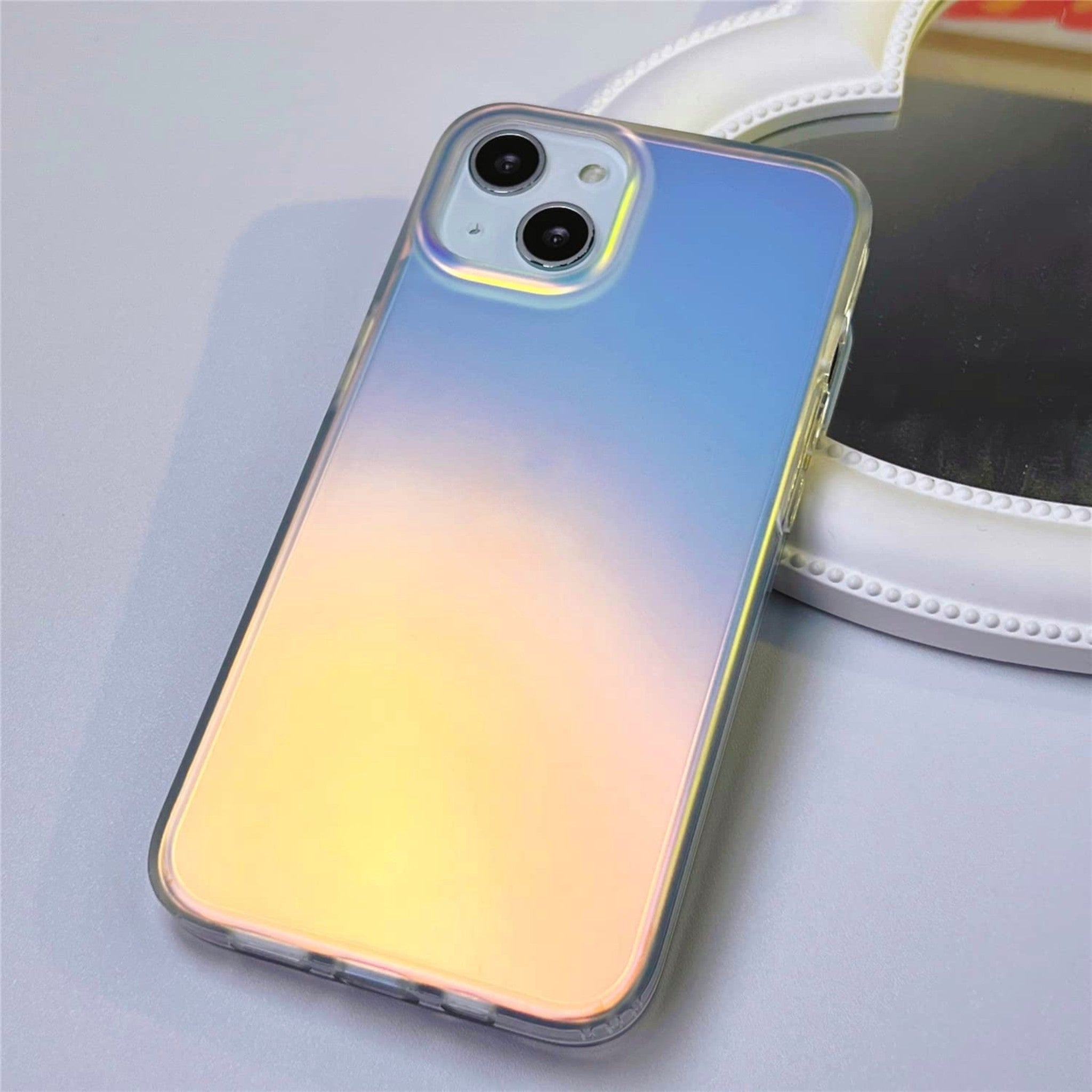 iPhone 14,13,12 Anacotte I-MGAE-IN-AR Compatible Clear Frosted Laser Glitter Bling iPhone case Anacotte
