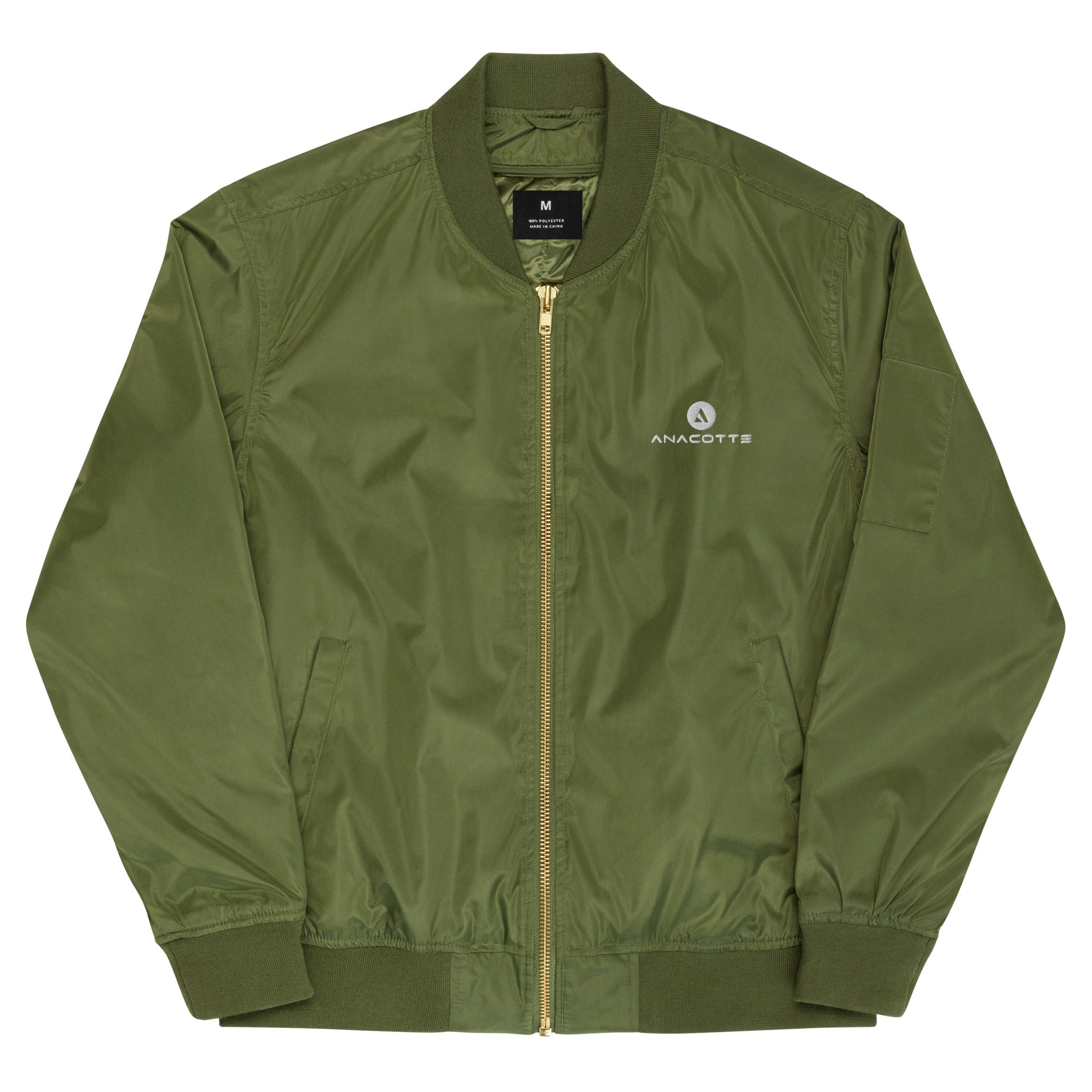 Anacotte Premium recycled bomber jacket Black and Green