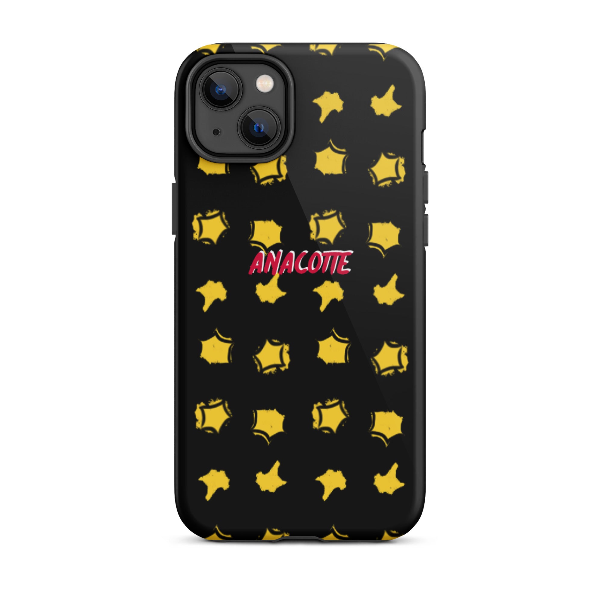iPhone 14, 13, 12, 11 Christmas Theme iPhone Cases Star Black Anacotte